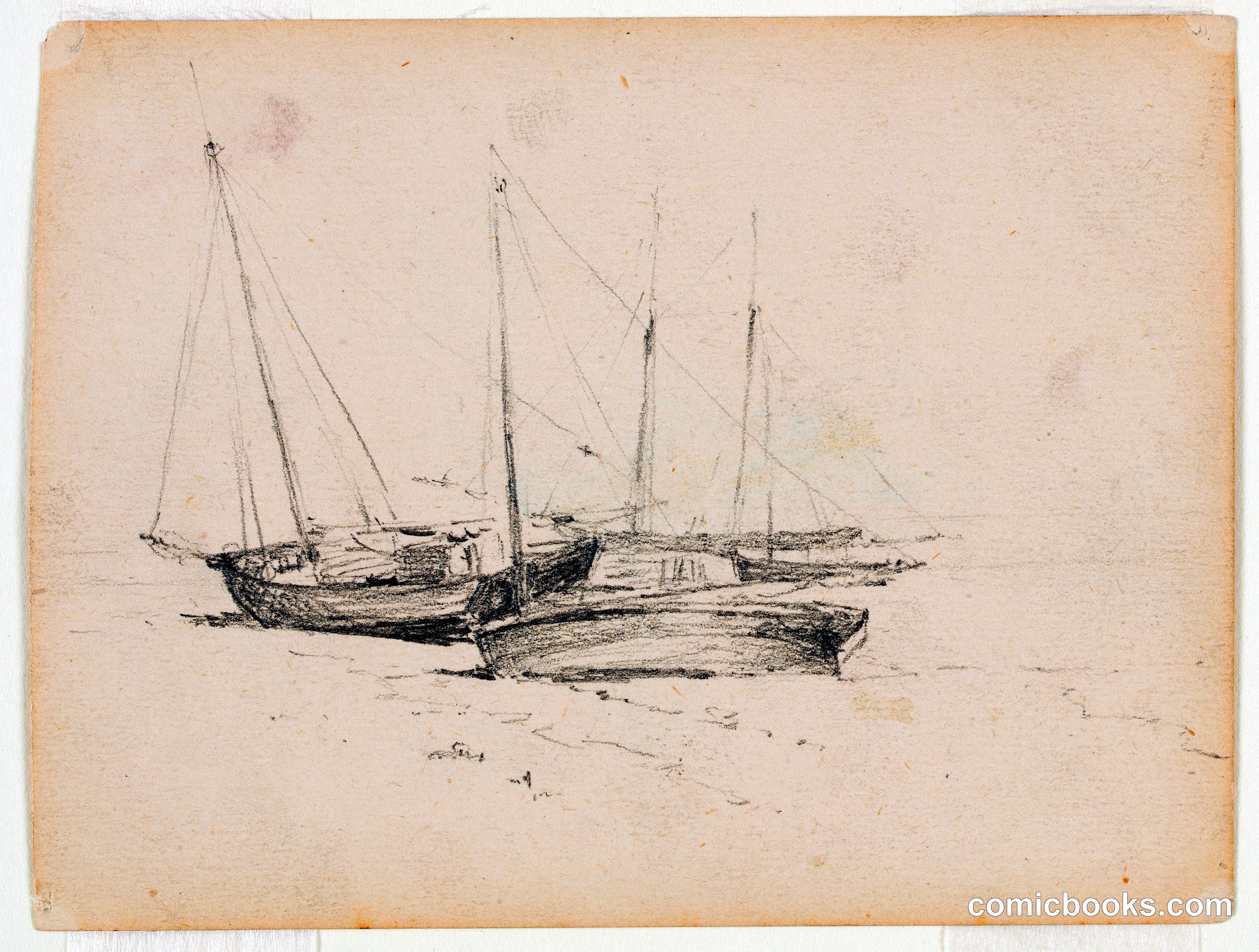 Fishing Boats on the Seashore