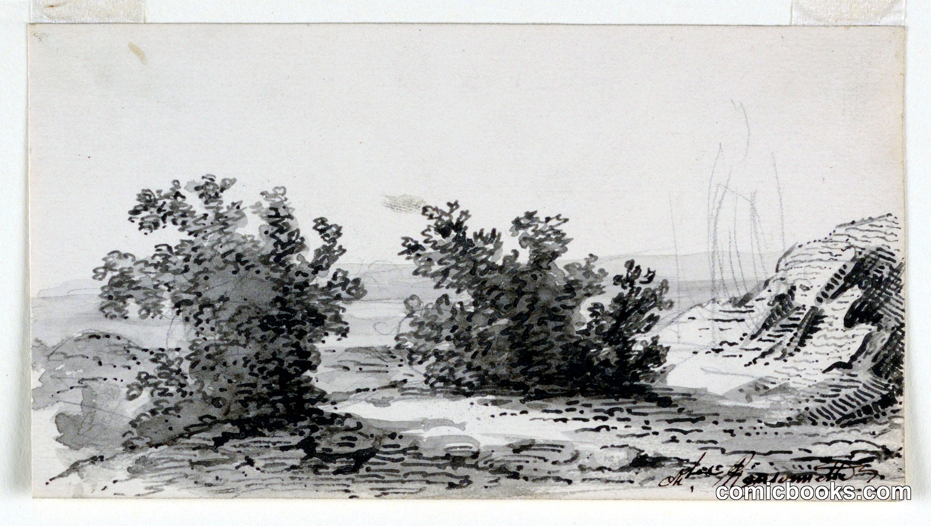 Landscape with Mound and Greenery