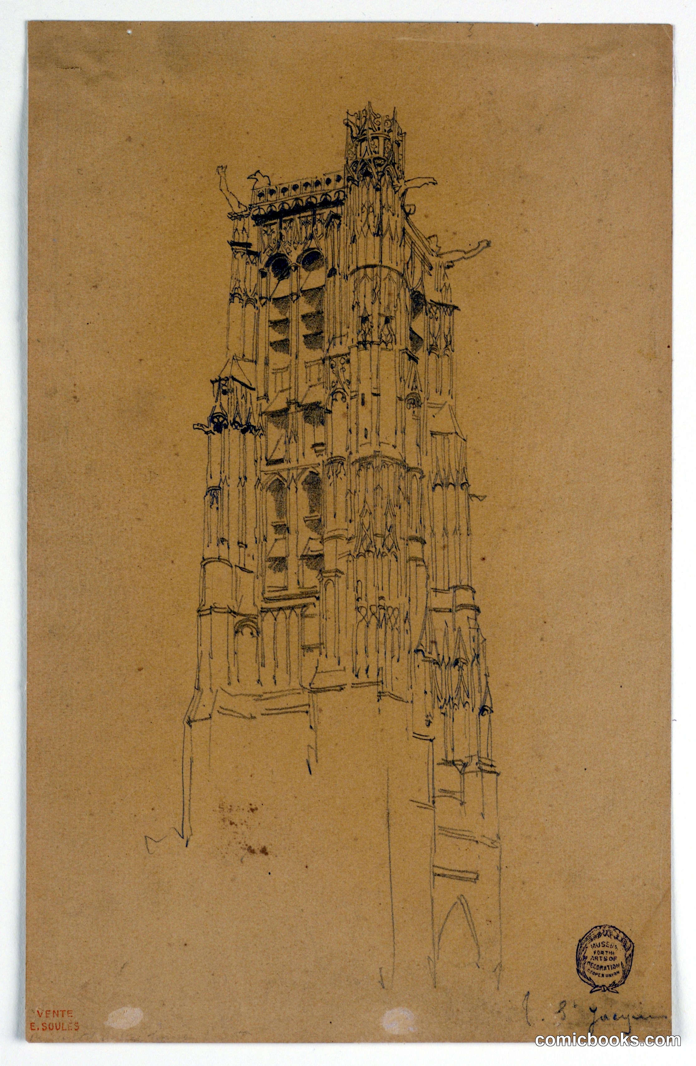 The Upper Stories of the Steeple of Saint James, Paris