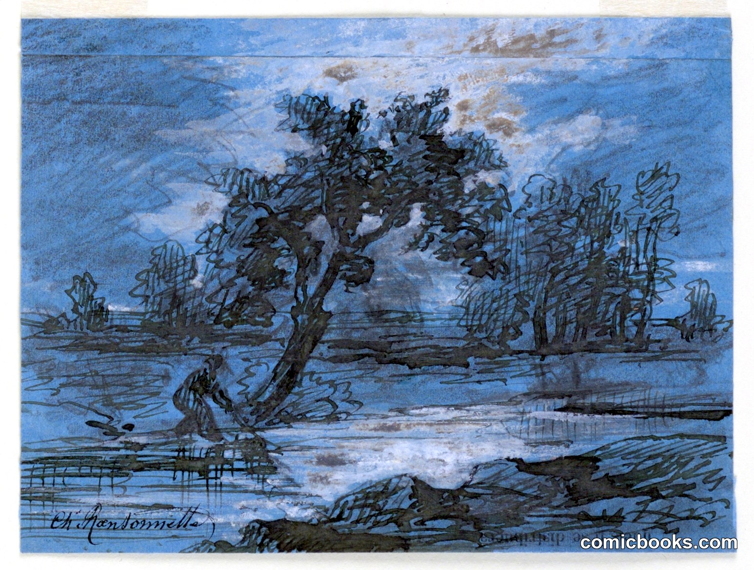 Landscape with a Woman at a Stream