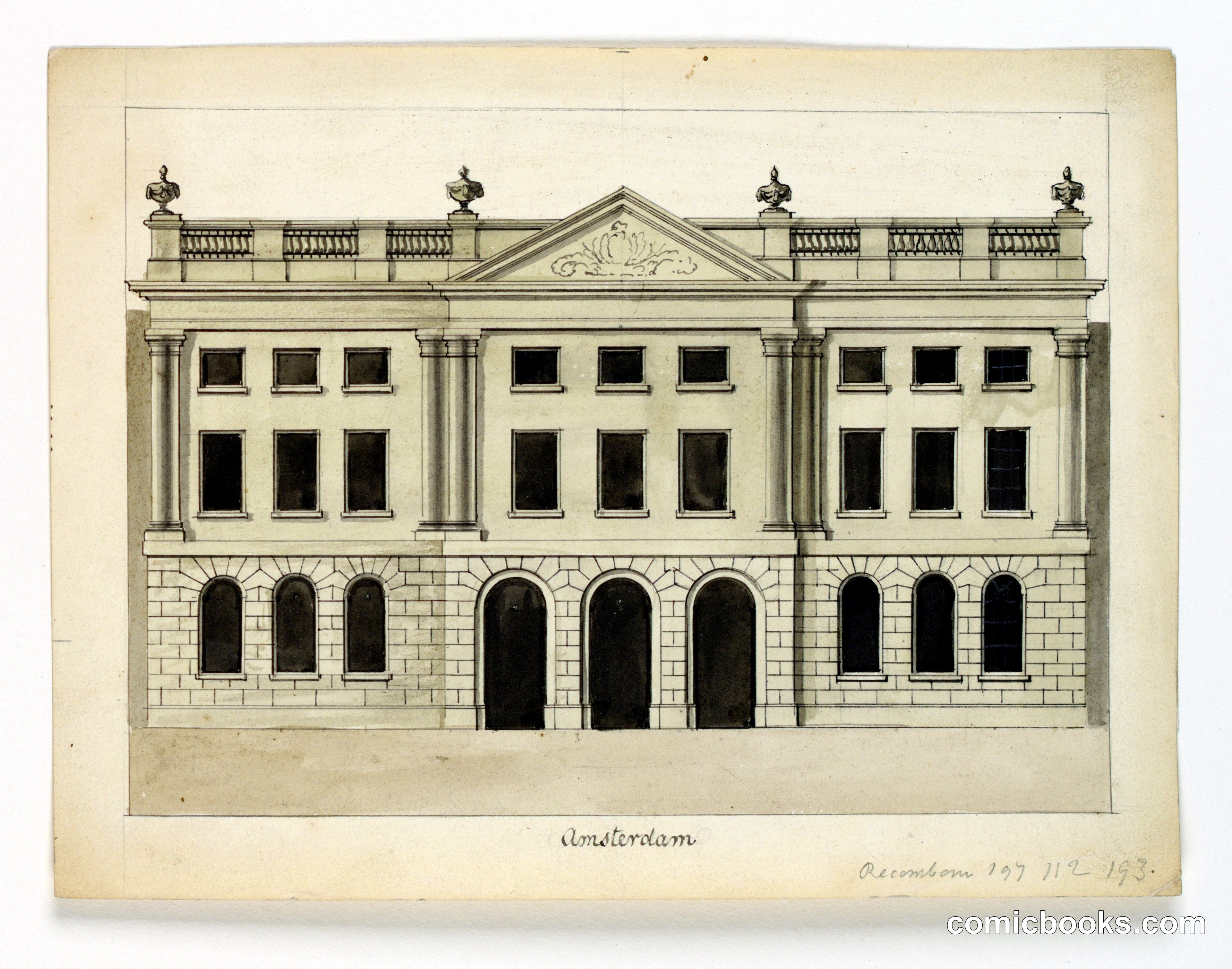 Elevation of the Facade of a Theater, Amsterdam