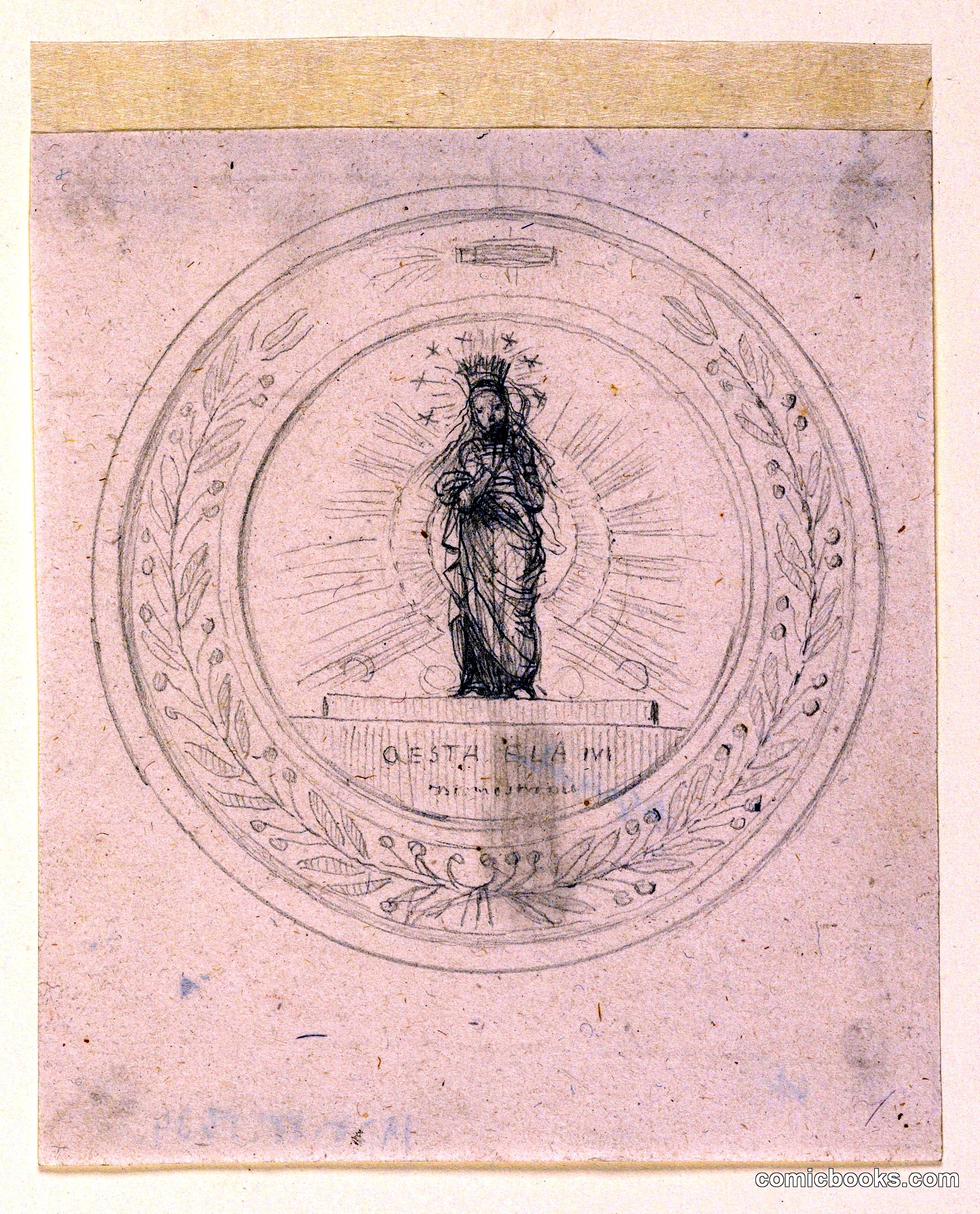 Design for a Devotional Medallion: The Immaculate Conception