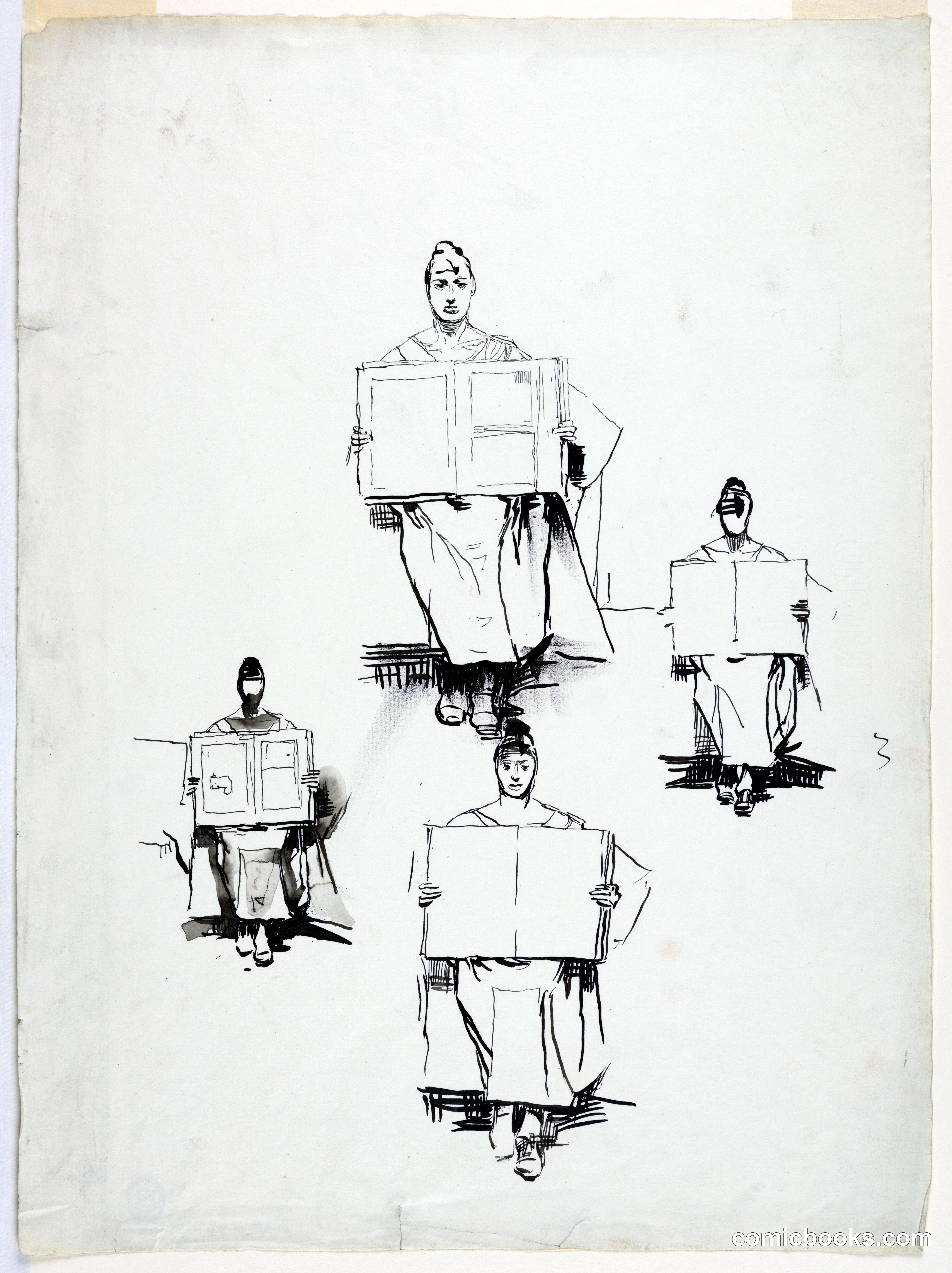 Four Sketches of a Young Woman