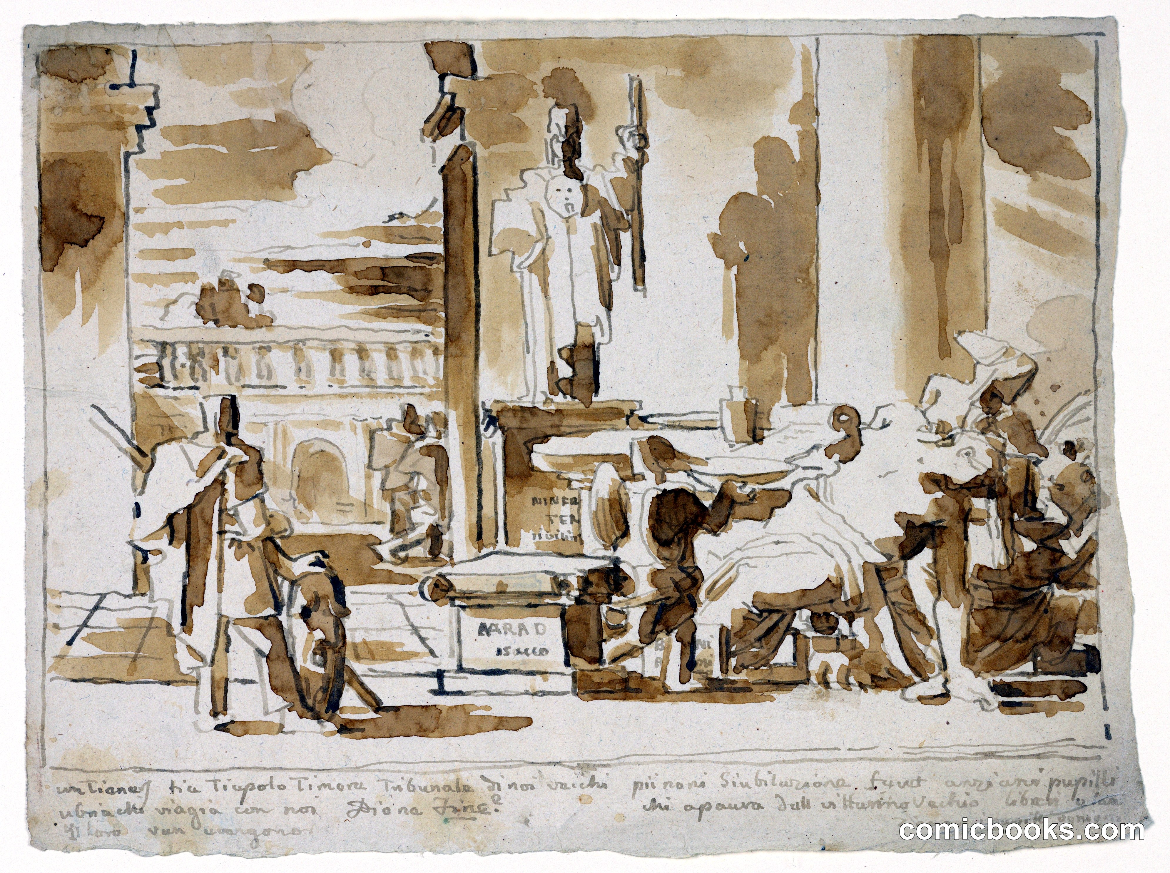 Scene in a Temple Dedicated to Athena
