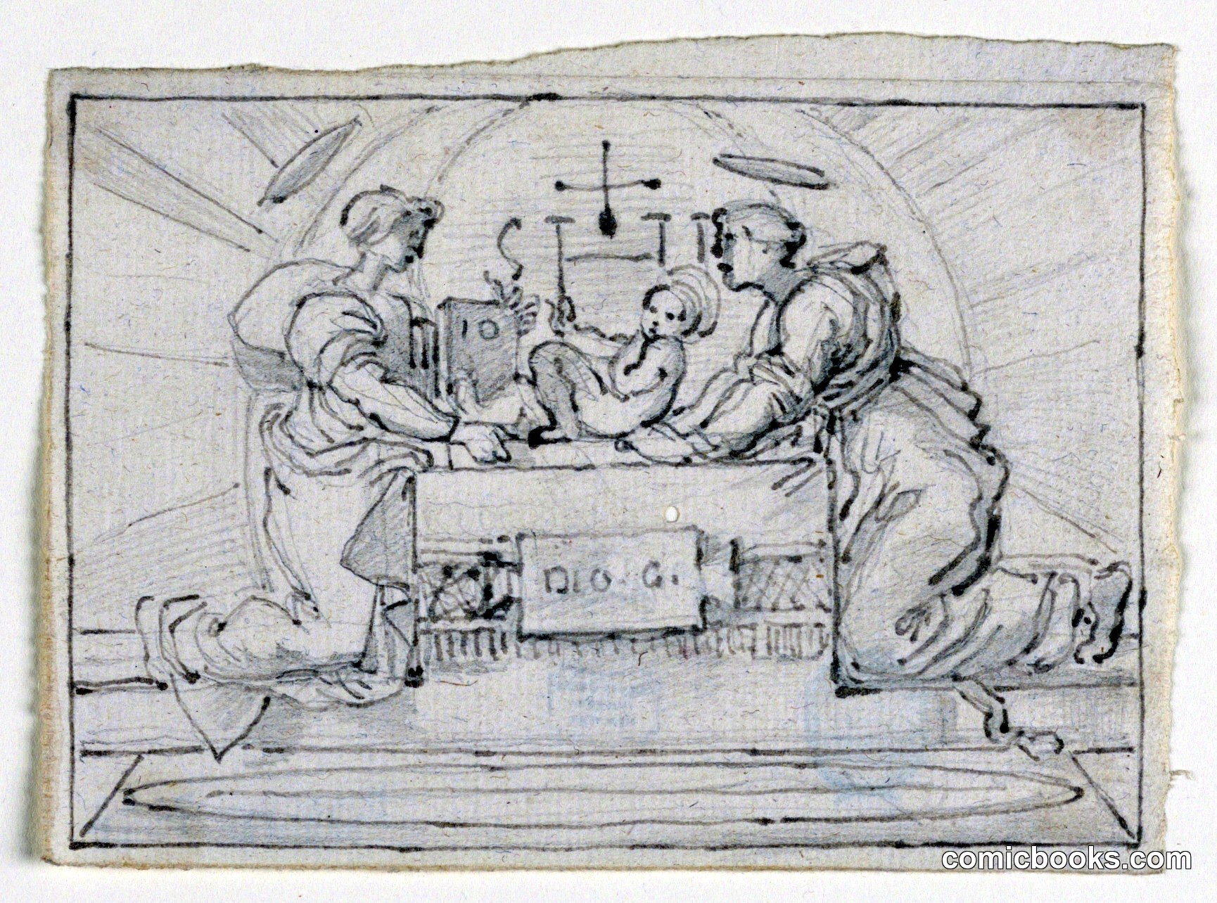 The Christ Child upon an Altar between Two Saints