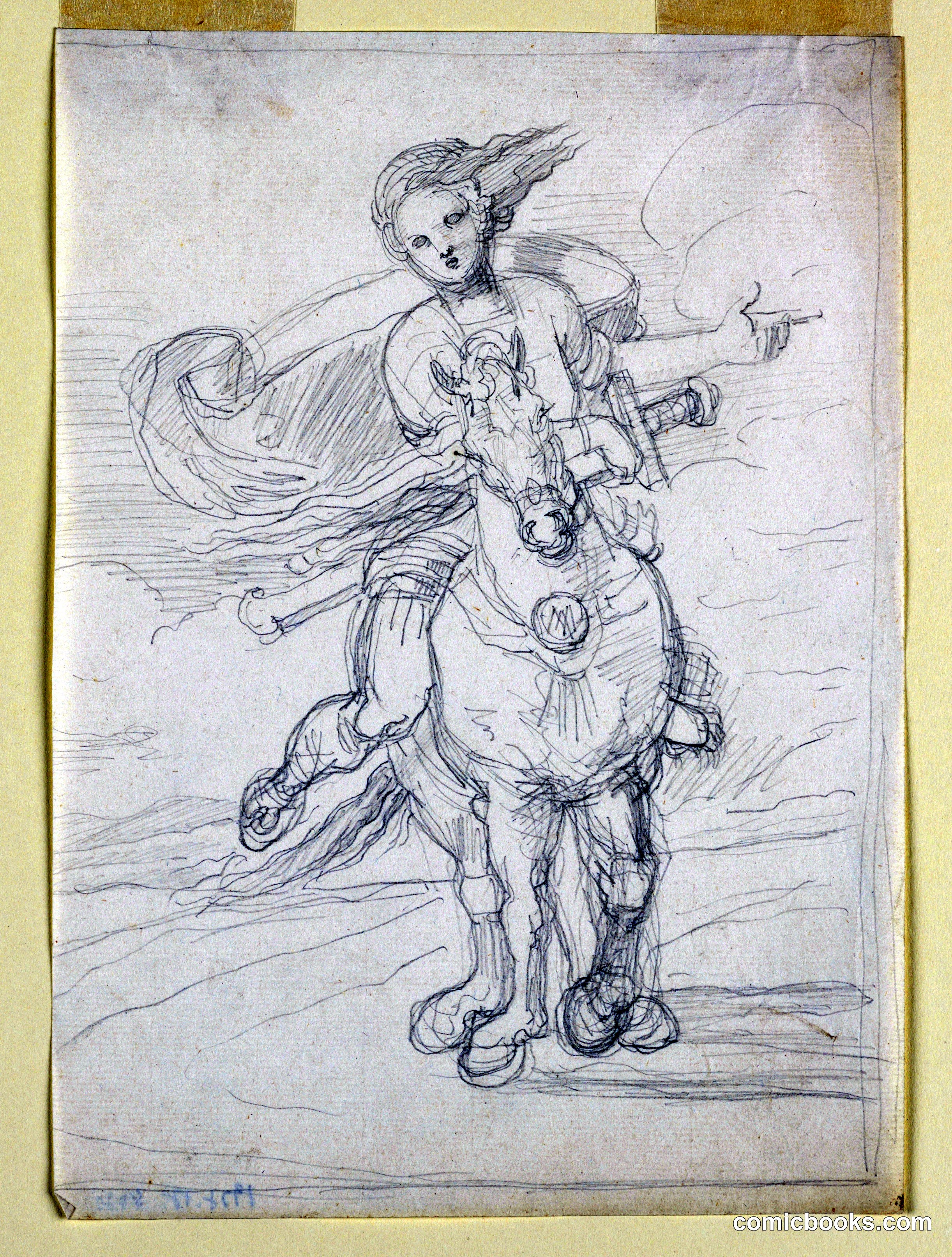 Armored Woman on Horseback