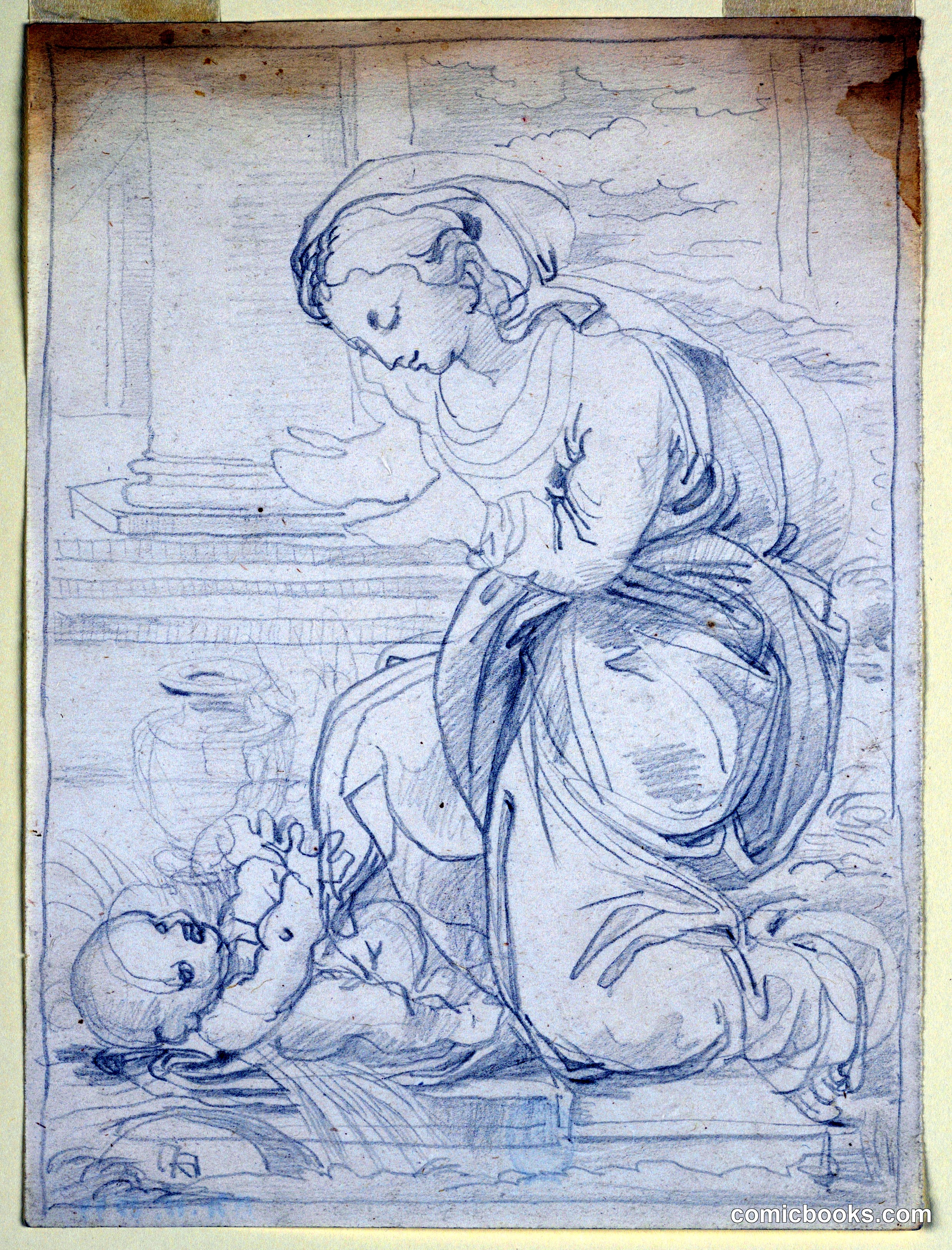 Study of a Woman and Child