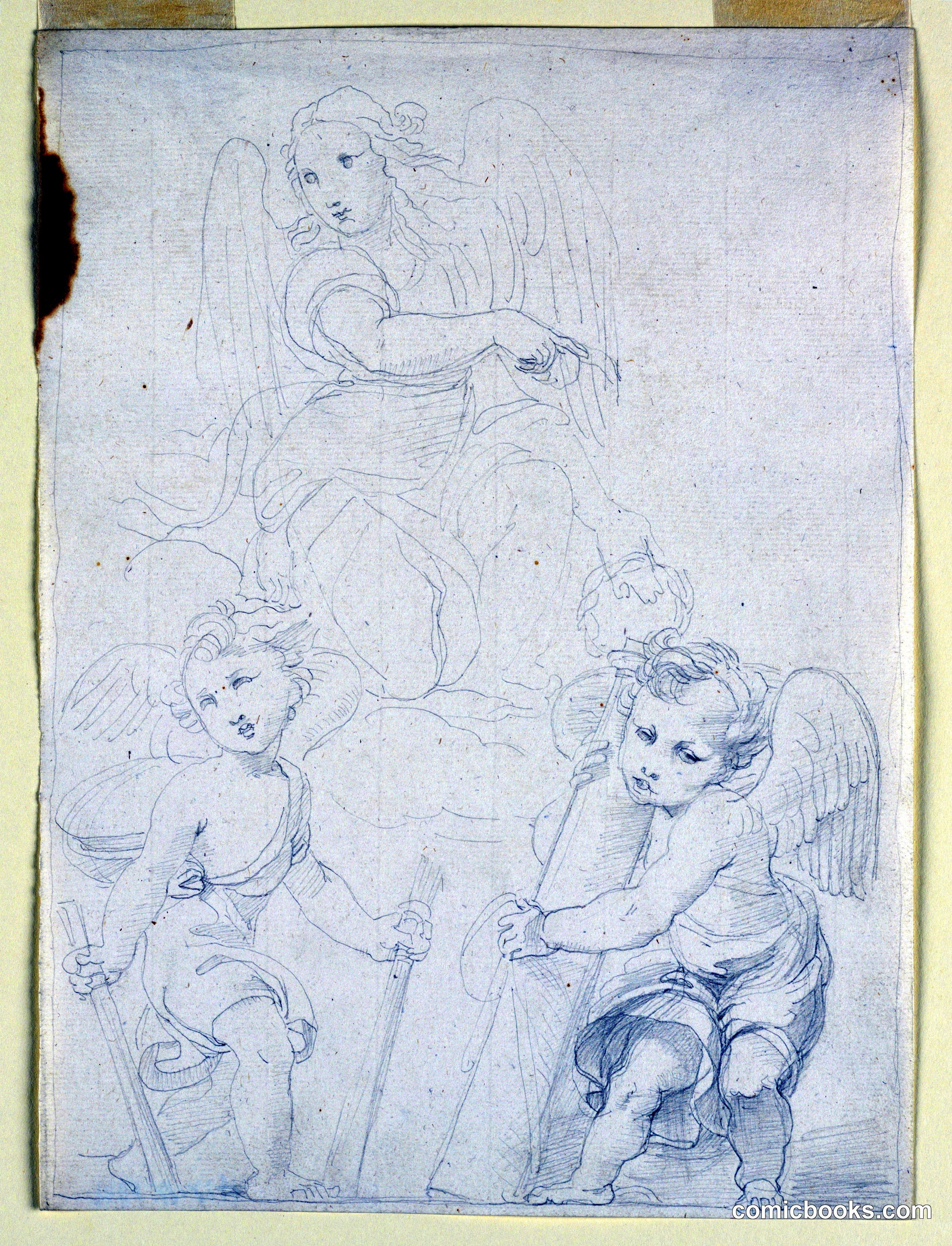 Three Angels with Instruments of the Passion