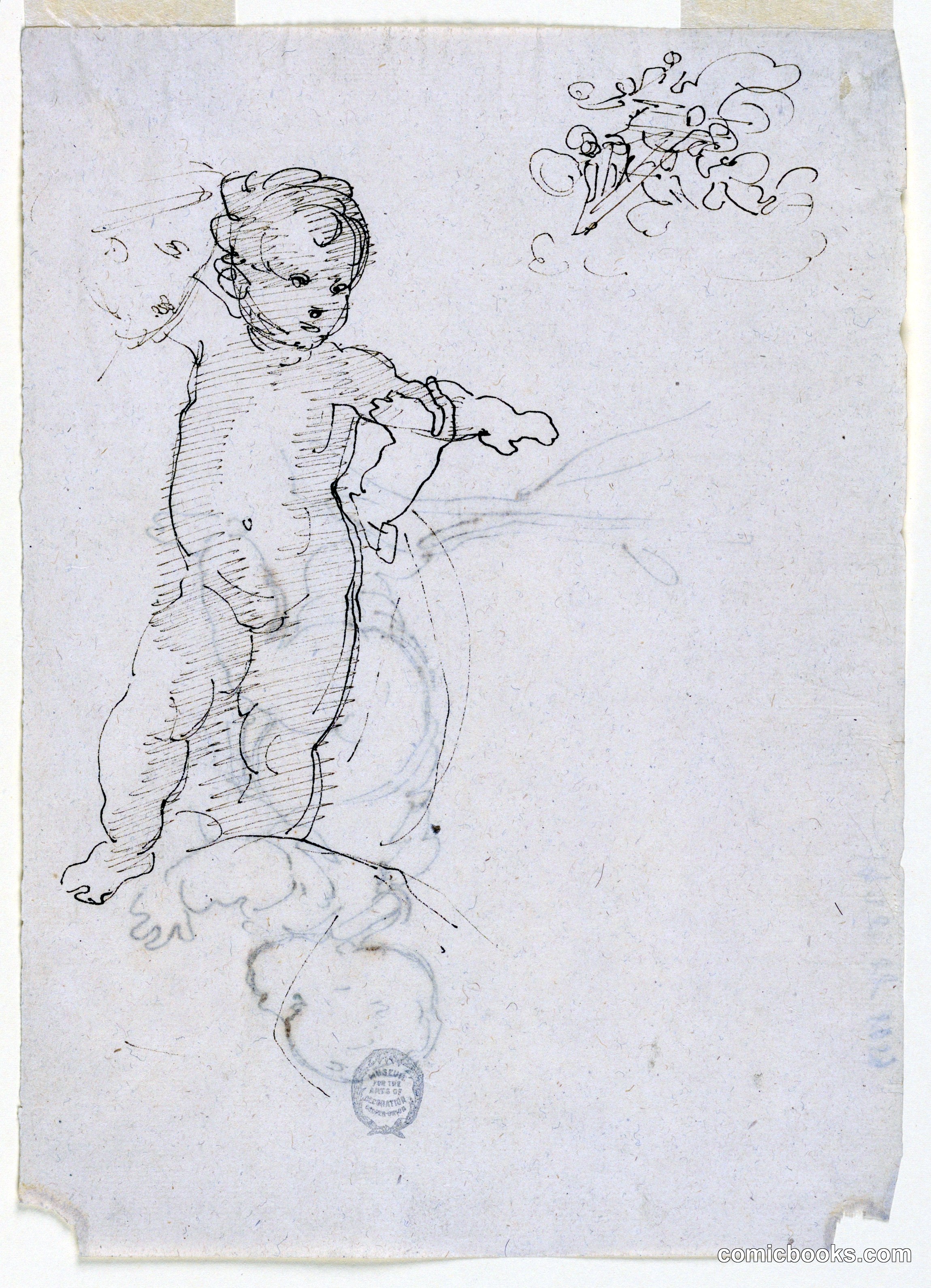Sketches: Child Figure with Attendant Angels