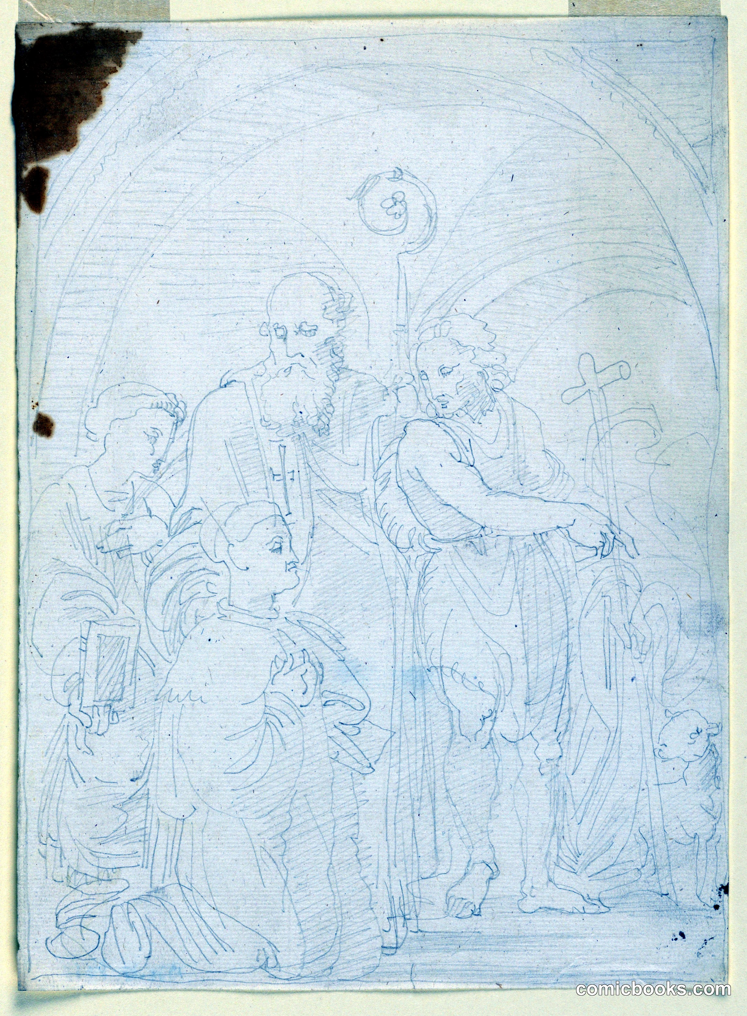 Religious Figures in Architectural Setting