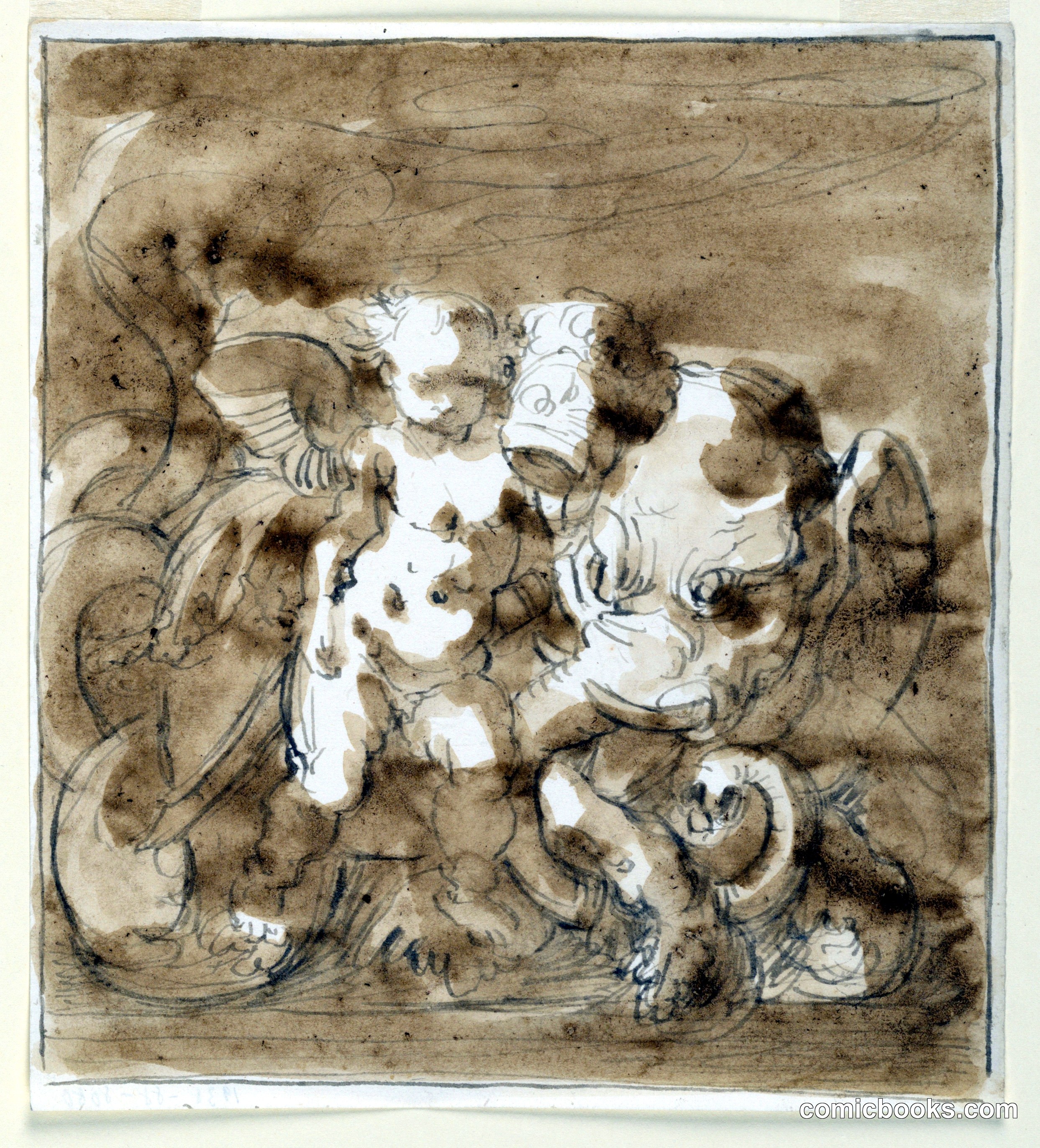 Putto on a Sea Elephant