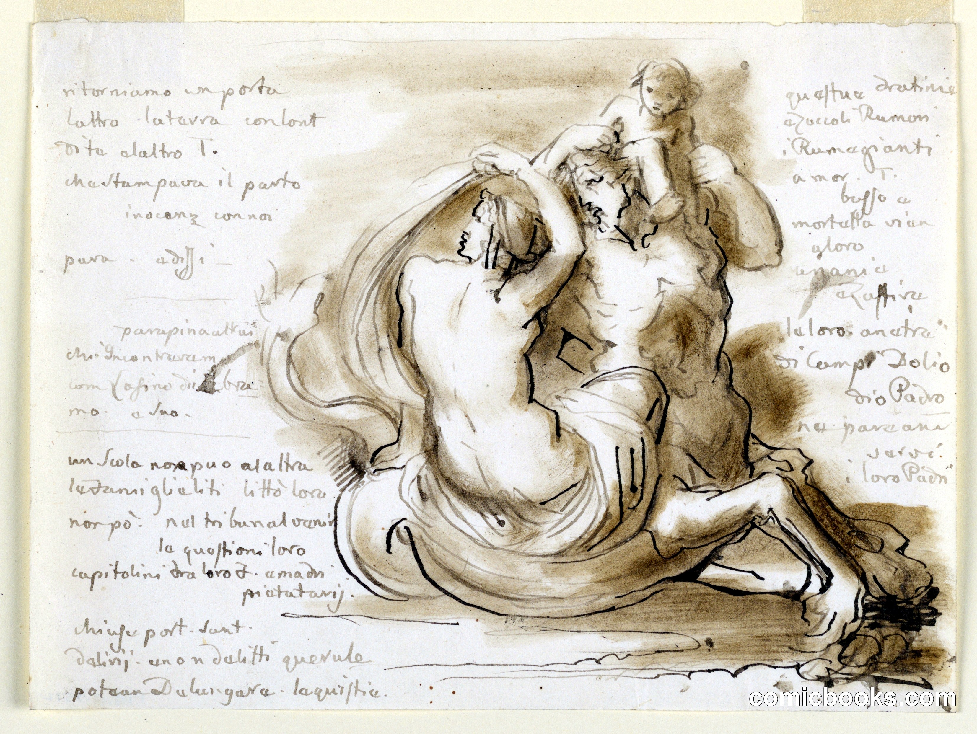 Sketch: Centaur with Woman and Child