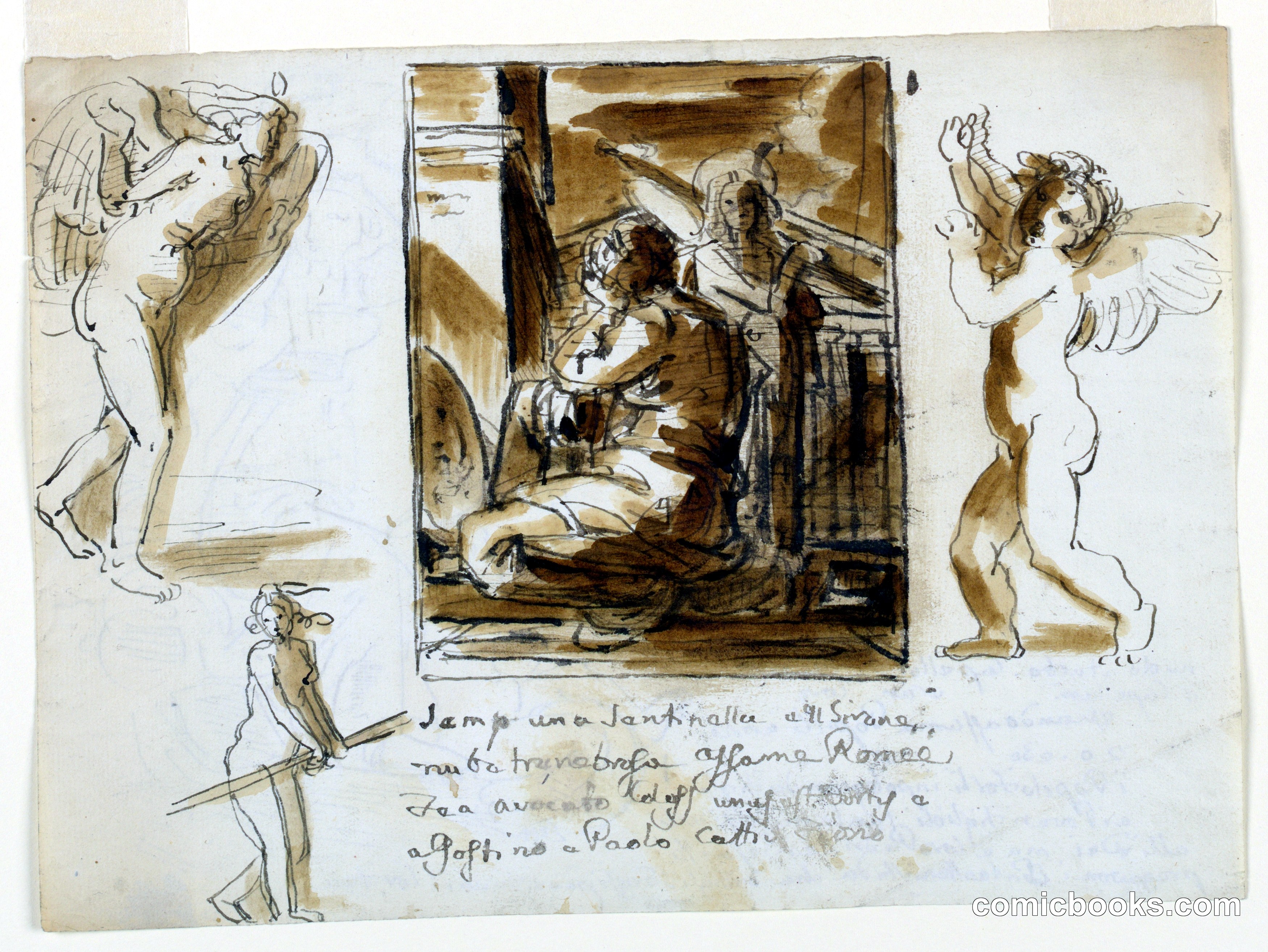 Figure Studies with Narrative Scene