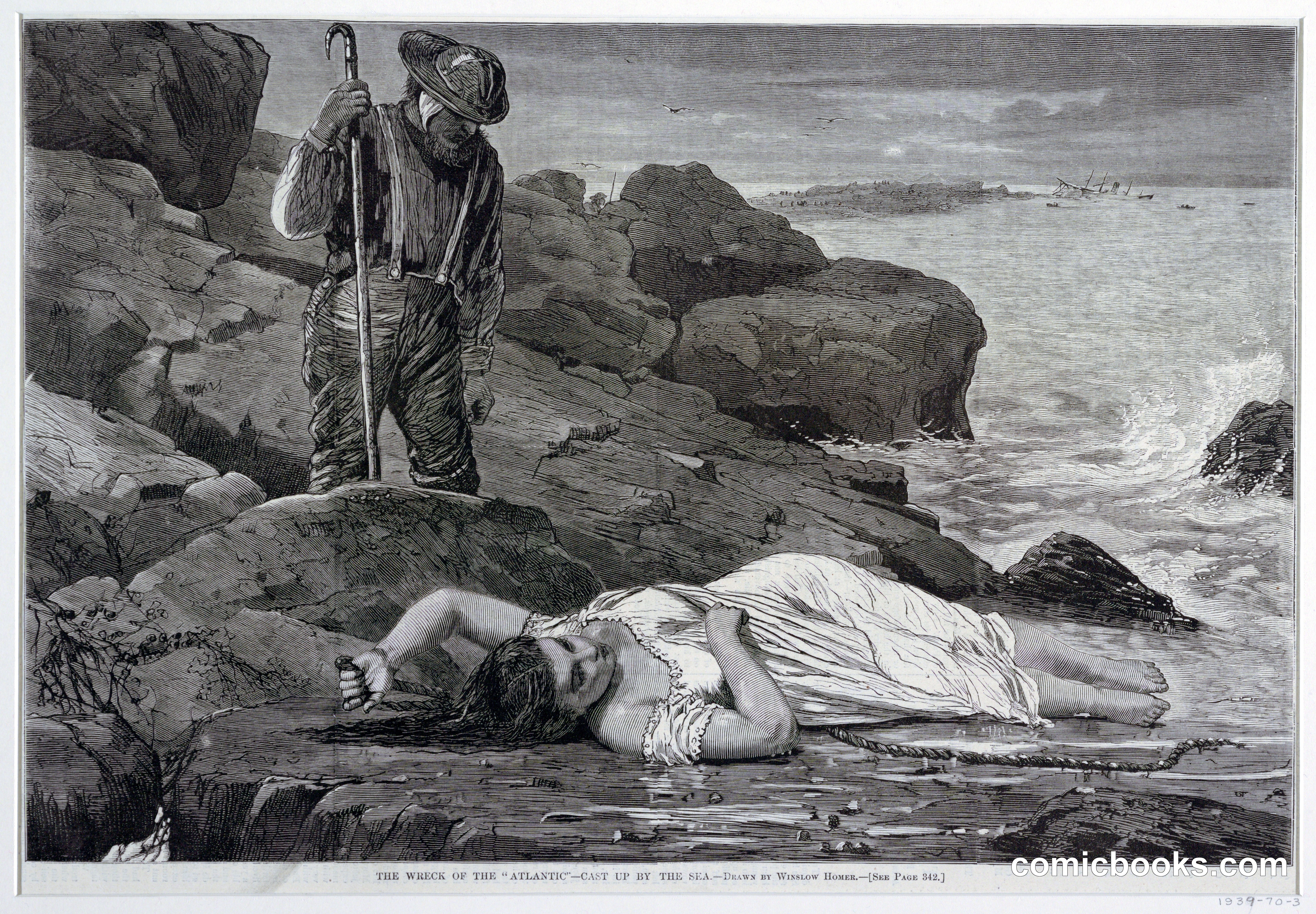 The Wreck of the 'Atlantic'—Cast up by the Sea