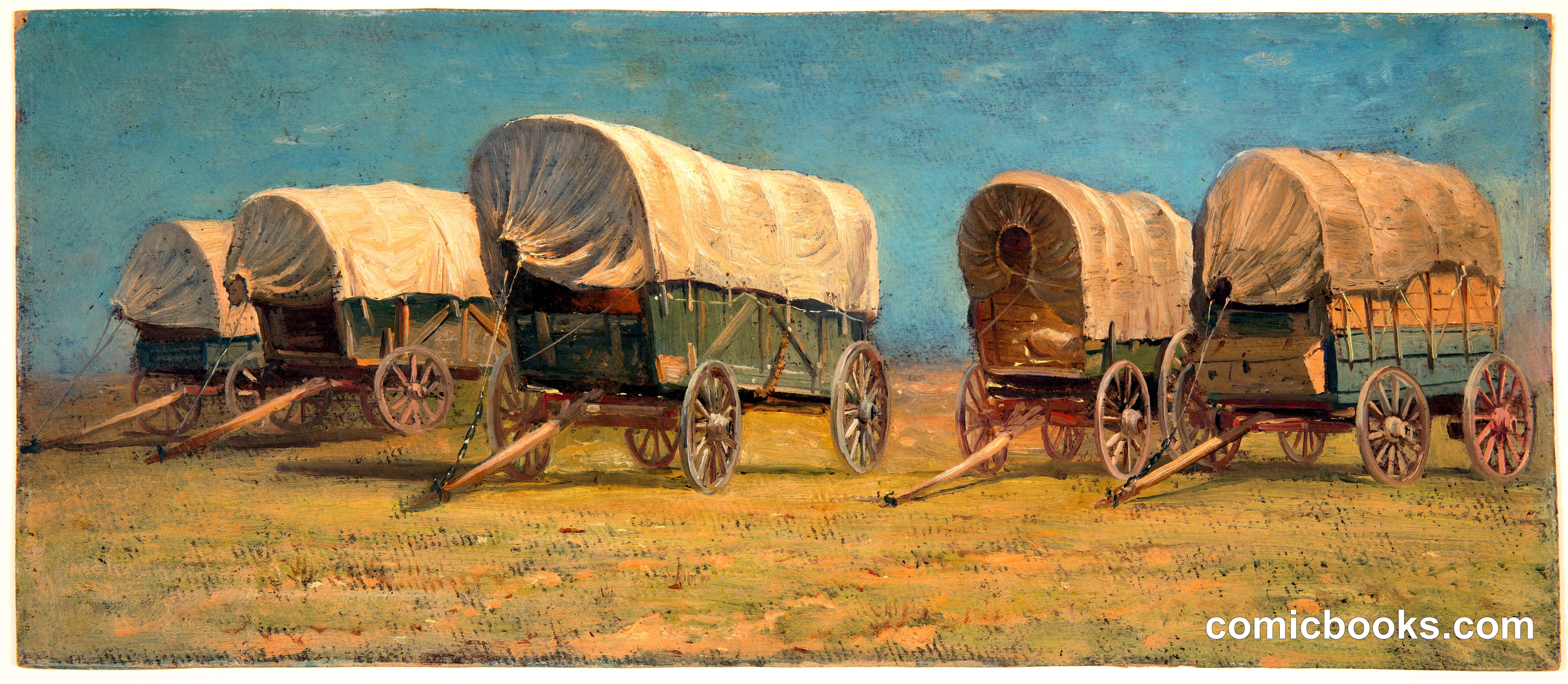 Study of Covered Wagons