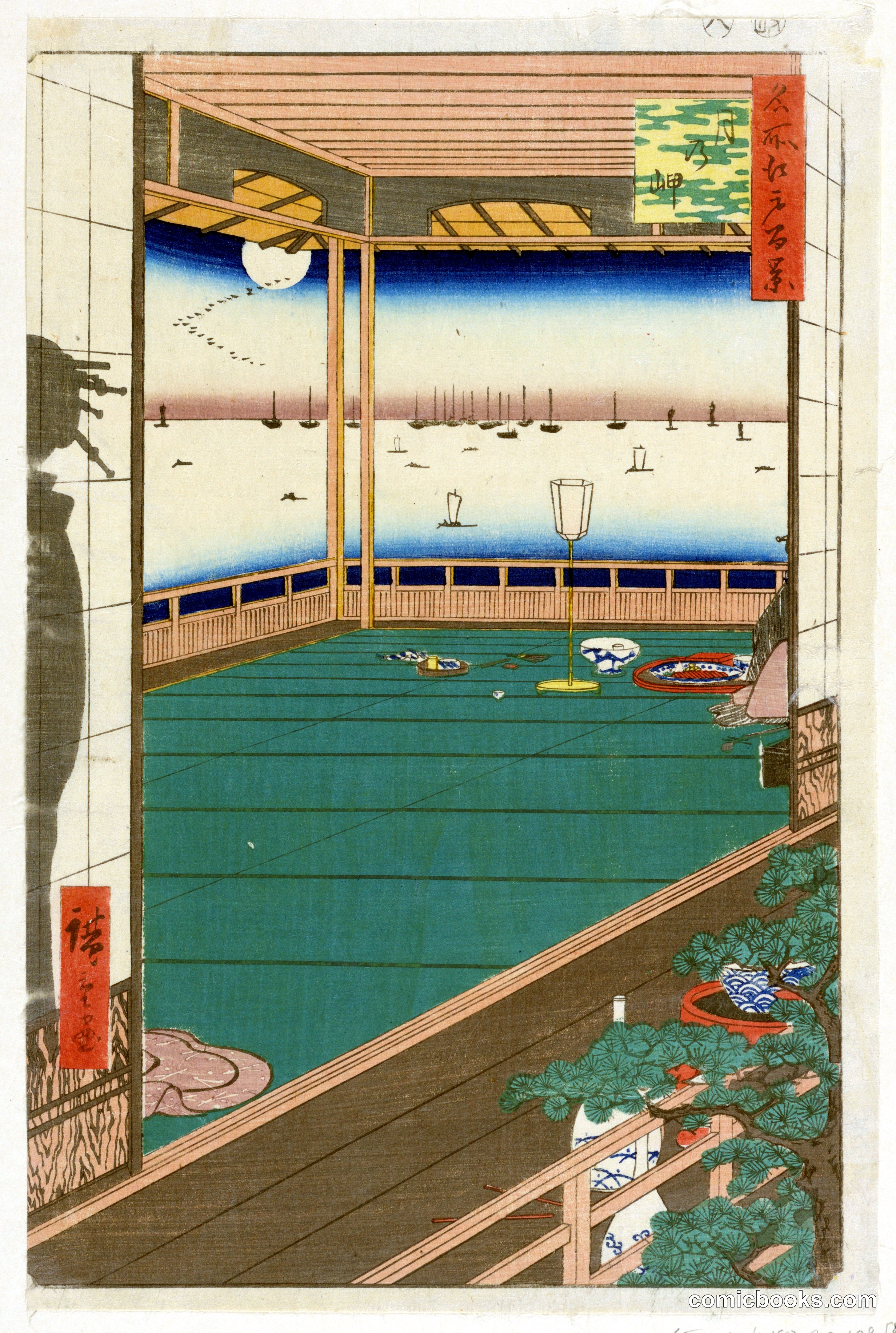Moon Cape (Tsuki-no-misaki) from One Hundred Famous Views of Edo