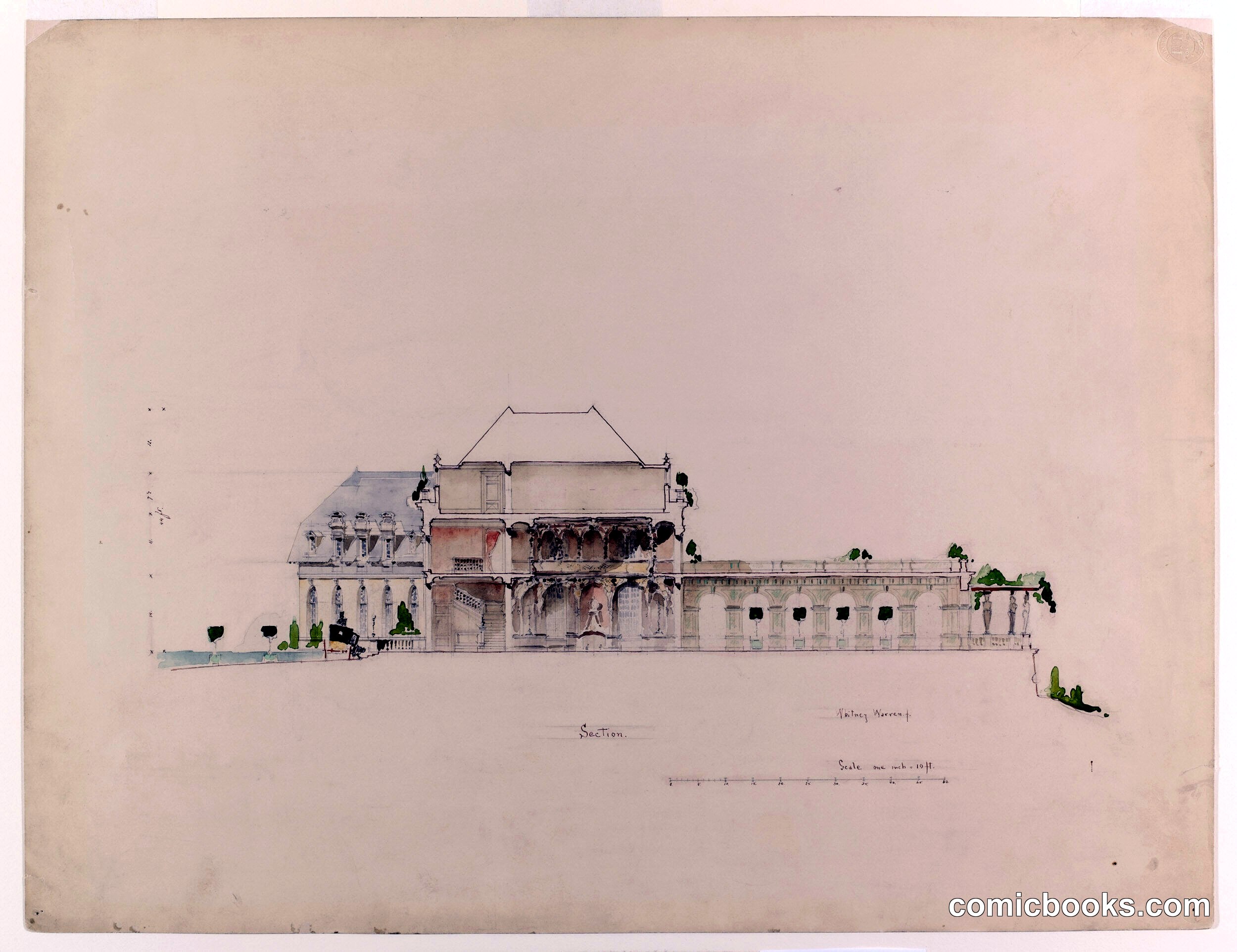 Study for the Clubhouse of the Golf Club of Newport