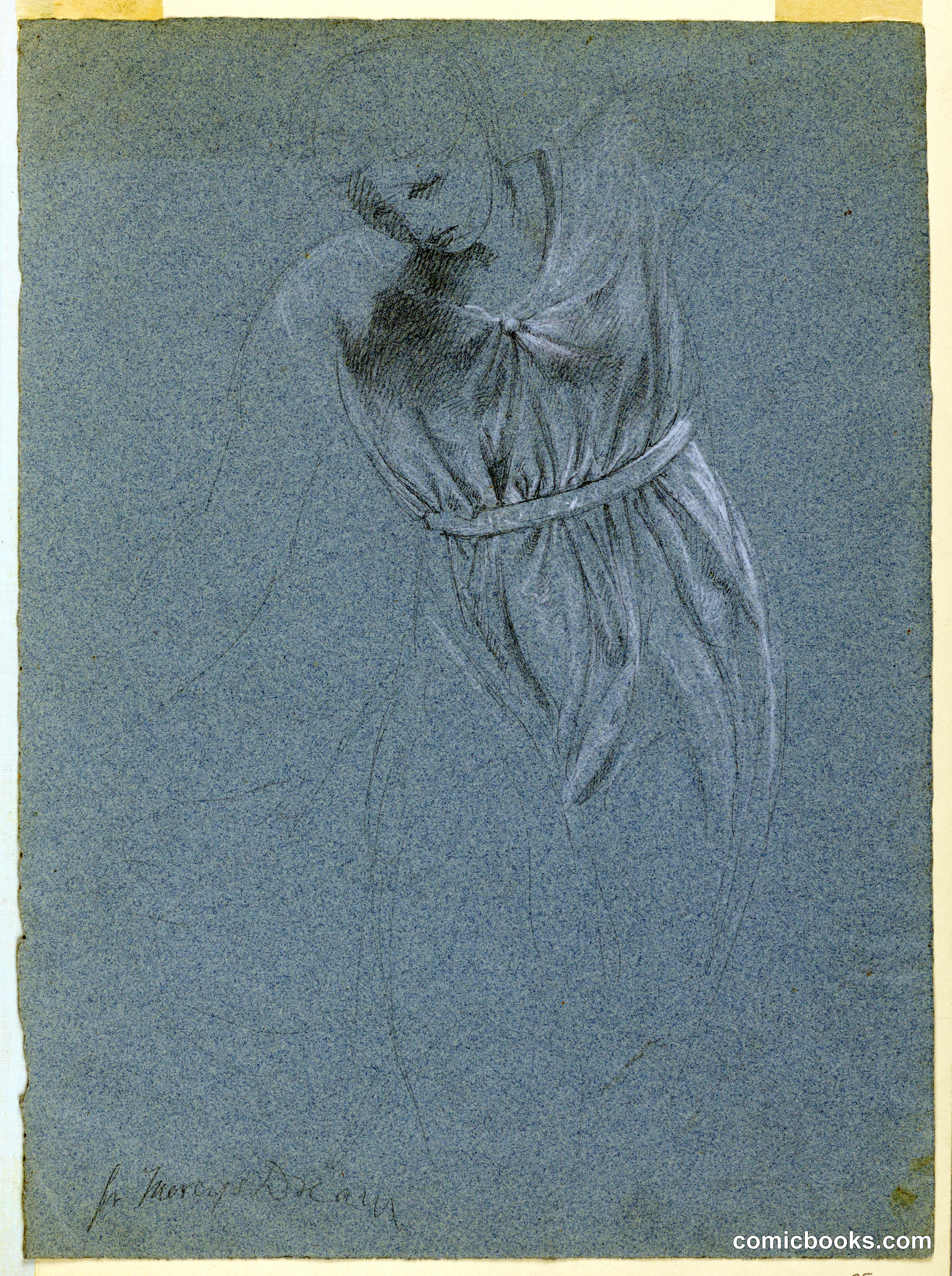 Drapery Study for Angel in 'Mercy's Dream'