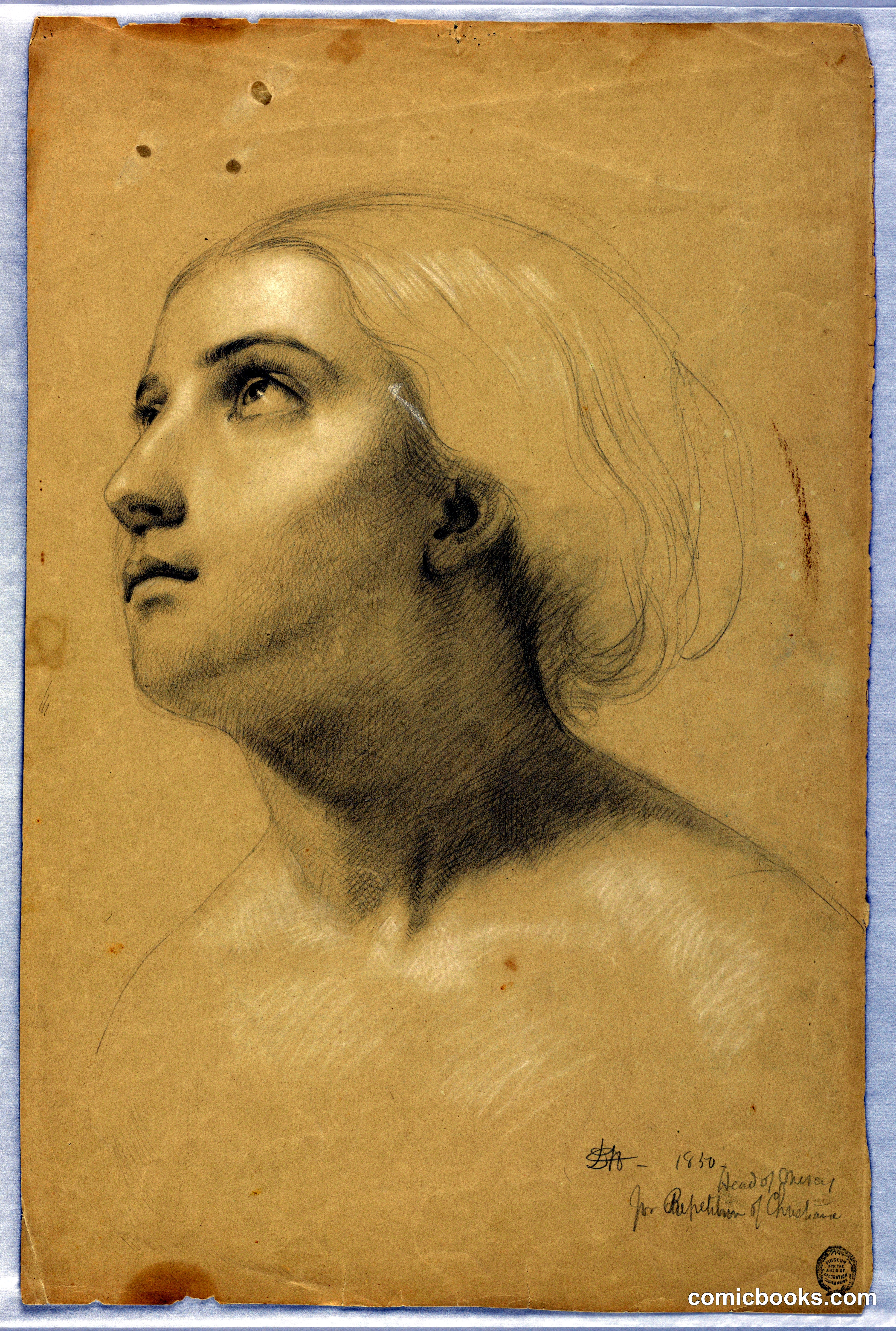Study for Head of Mercy in 'Christiana and Her Children'