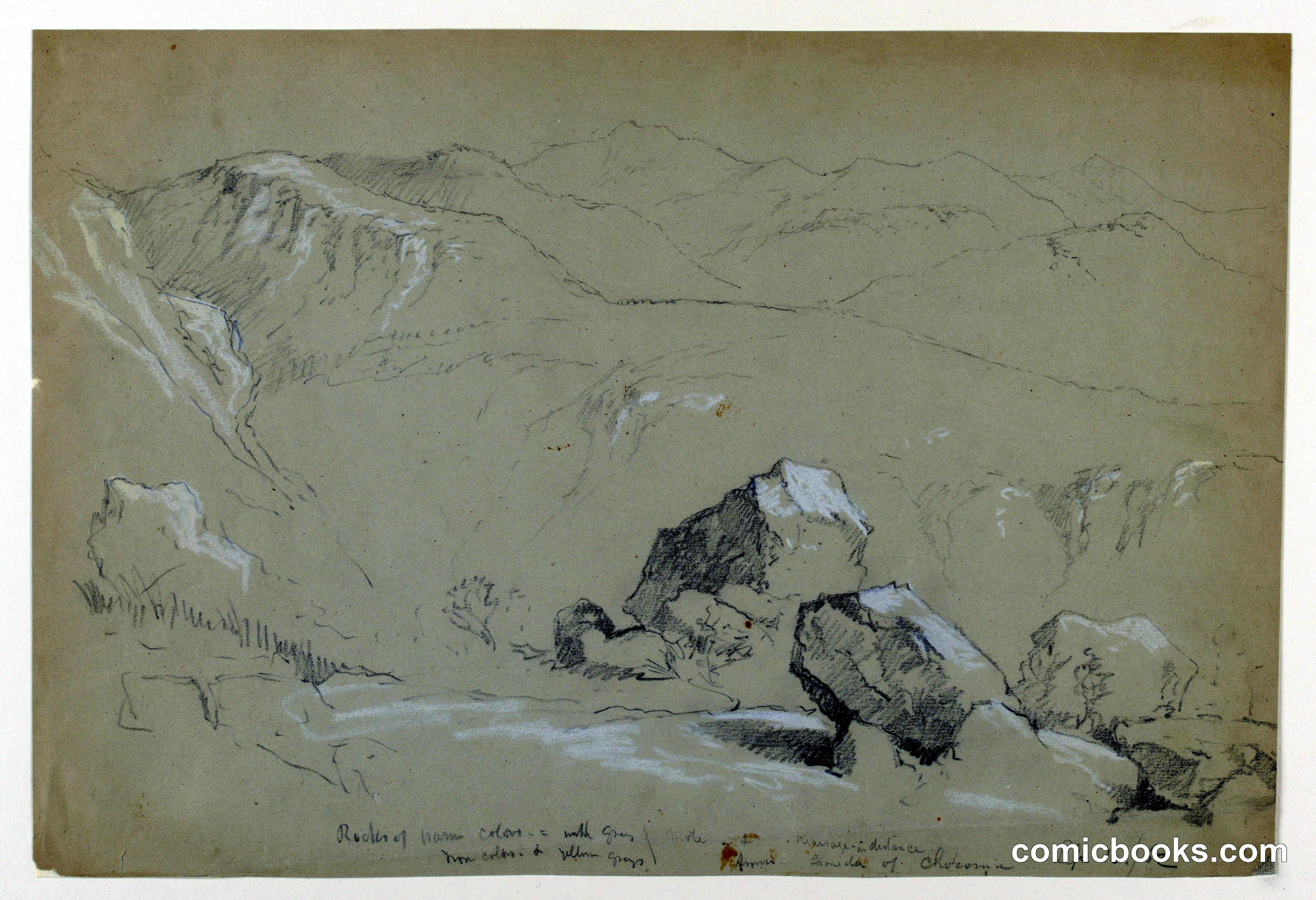 Sketch from Mount Chocorua