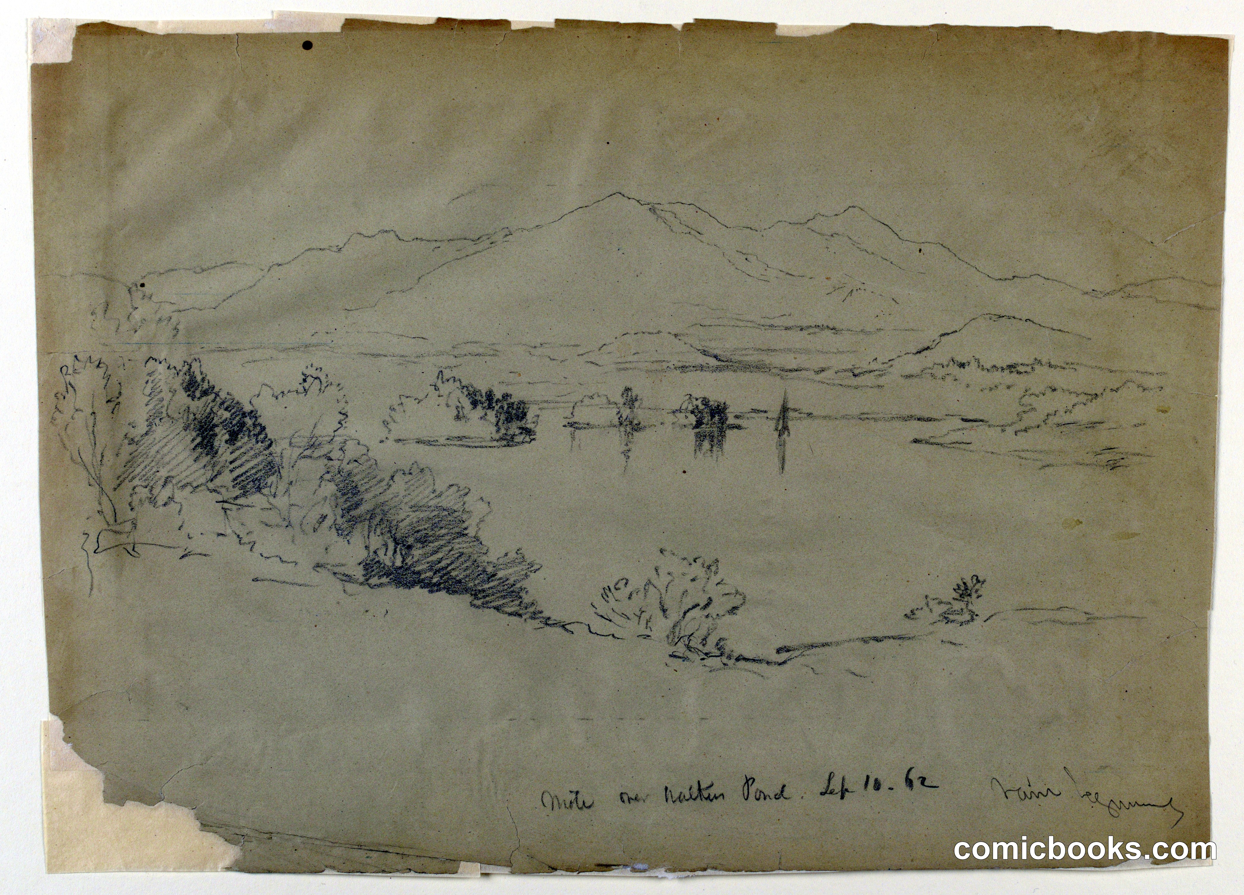 Landscape Sketch, Walker Pond, New Hampshire