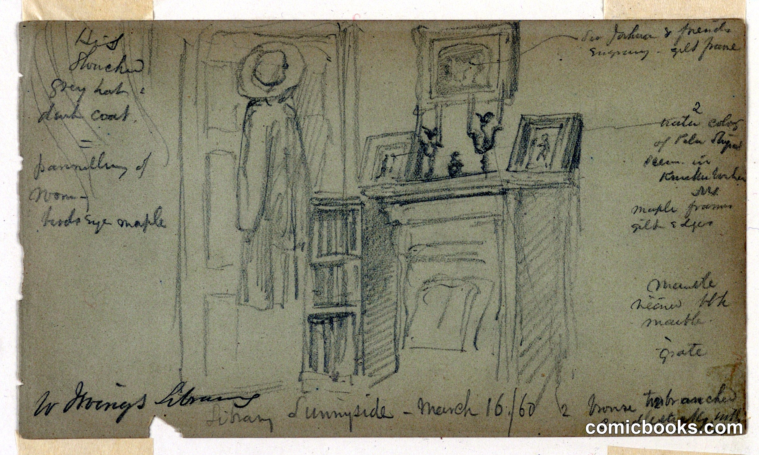 Interior Study: Library at Sunnyside