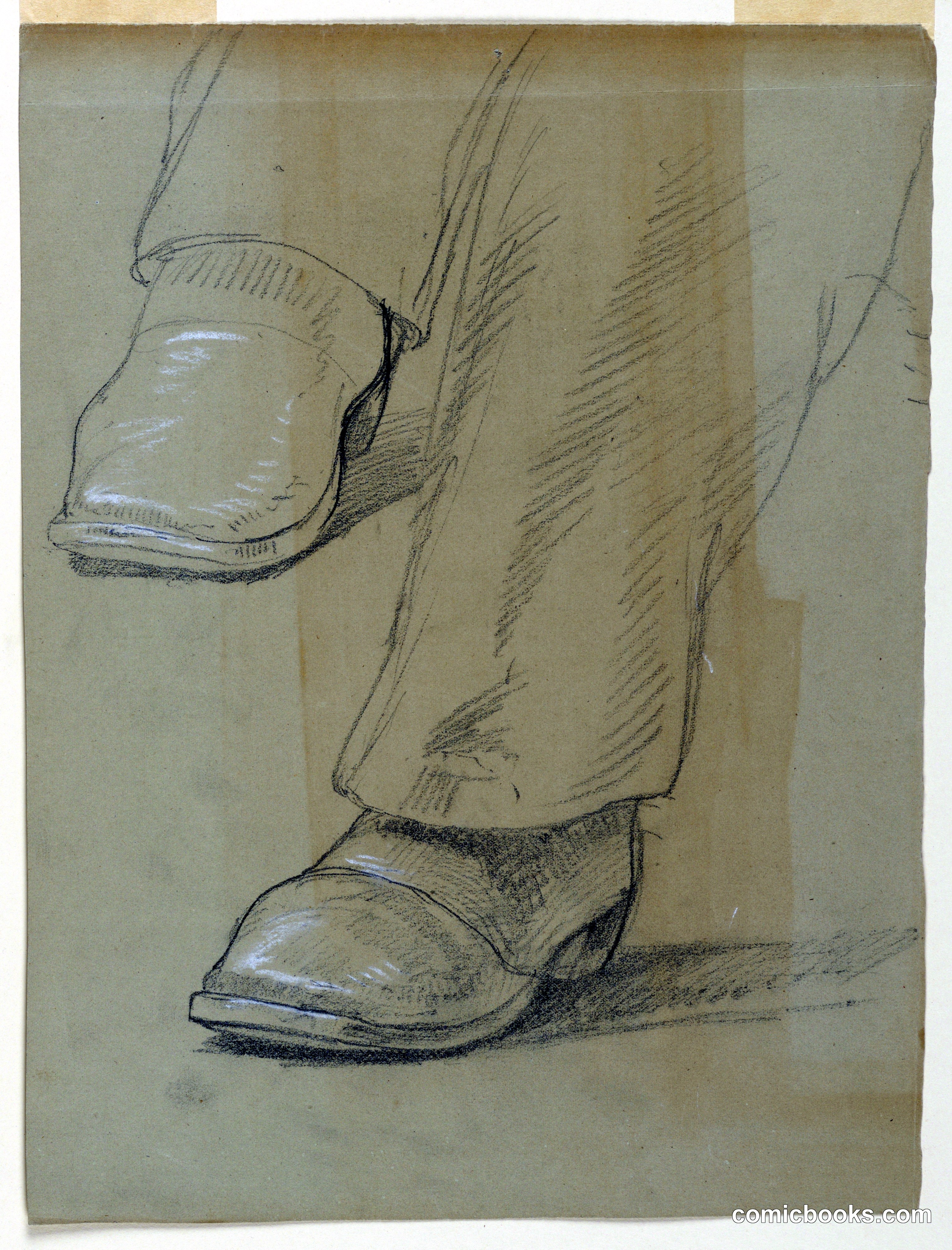 Study of Peter Cooper's Feet for 'The Atlantic Cable Projectors'