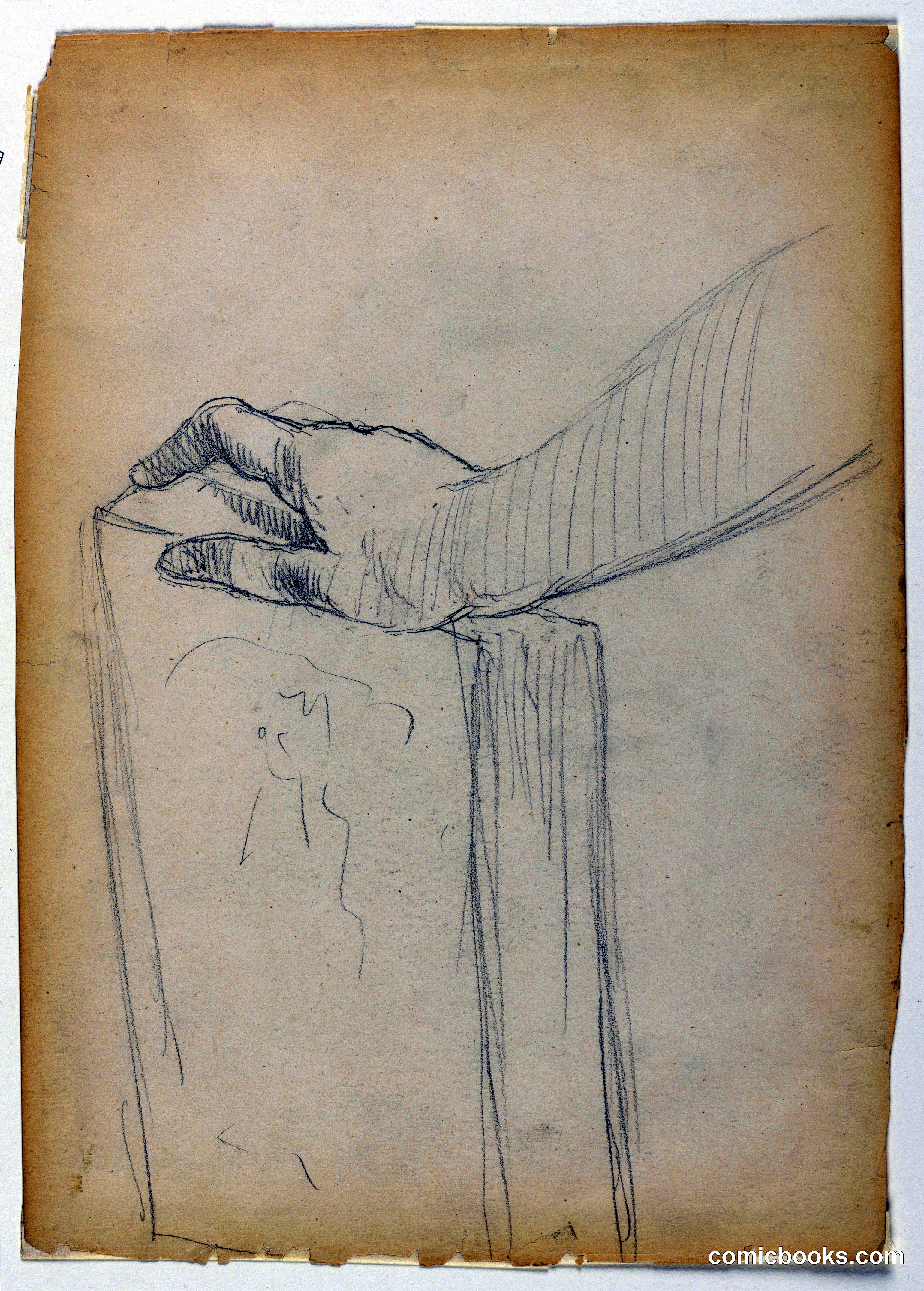 Study of Right Hand on a Book