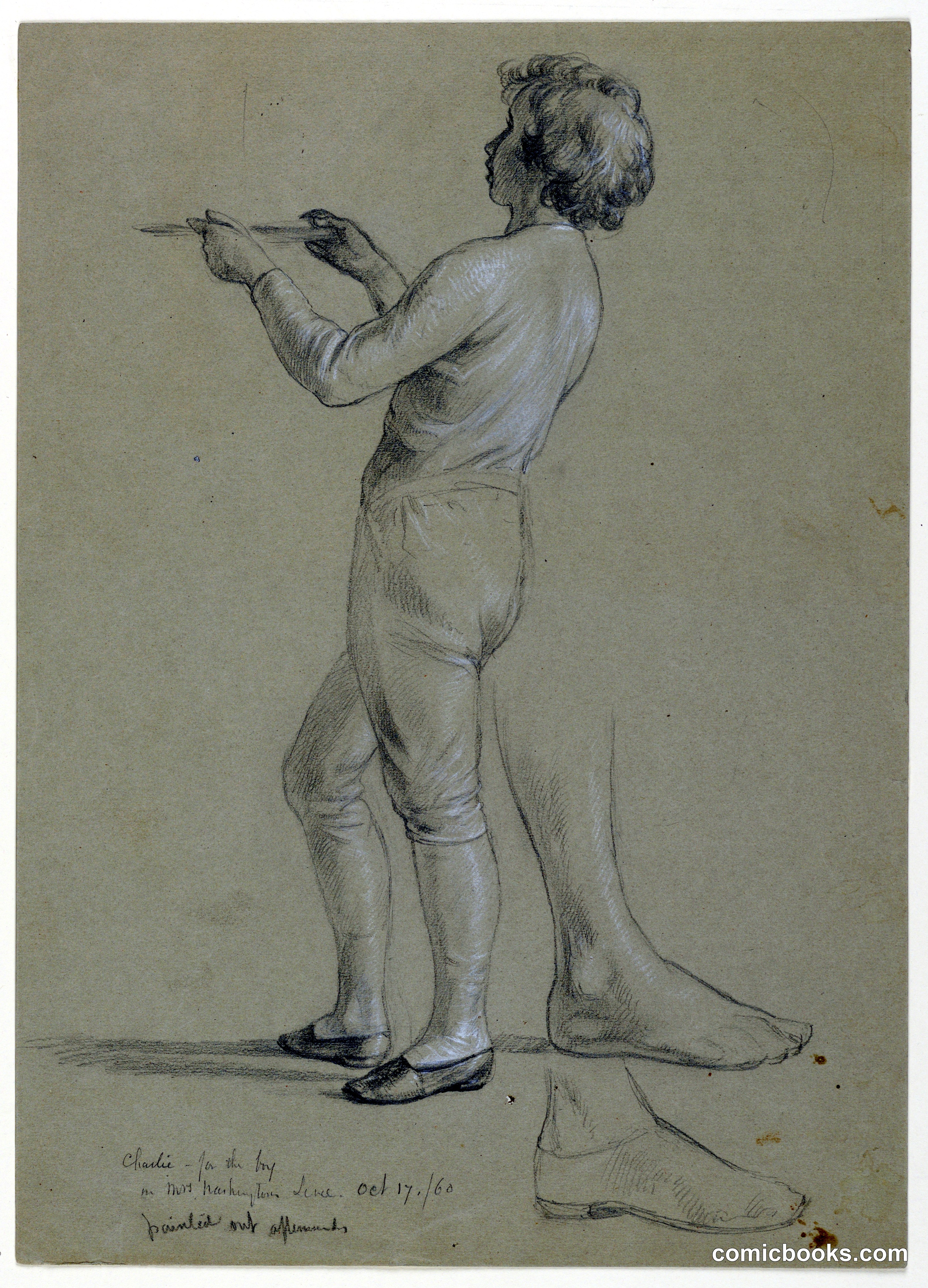 Study of Boy Holding a Salver for 'The Republican Court'
