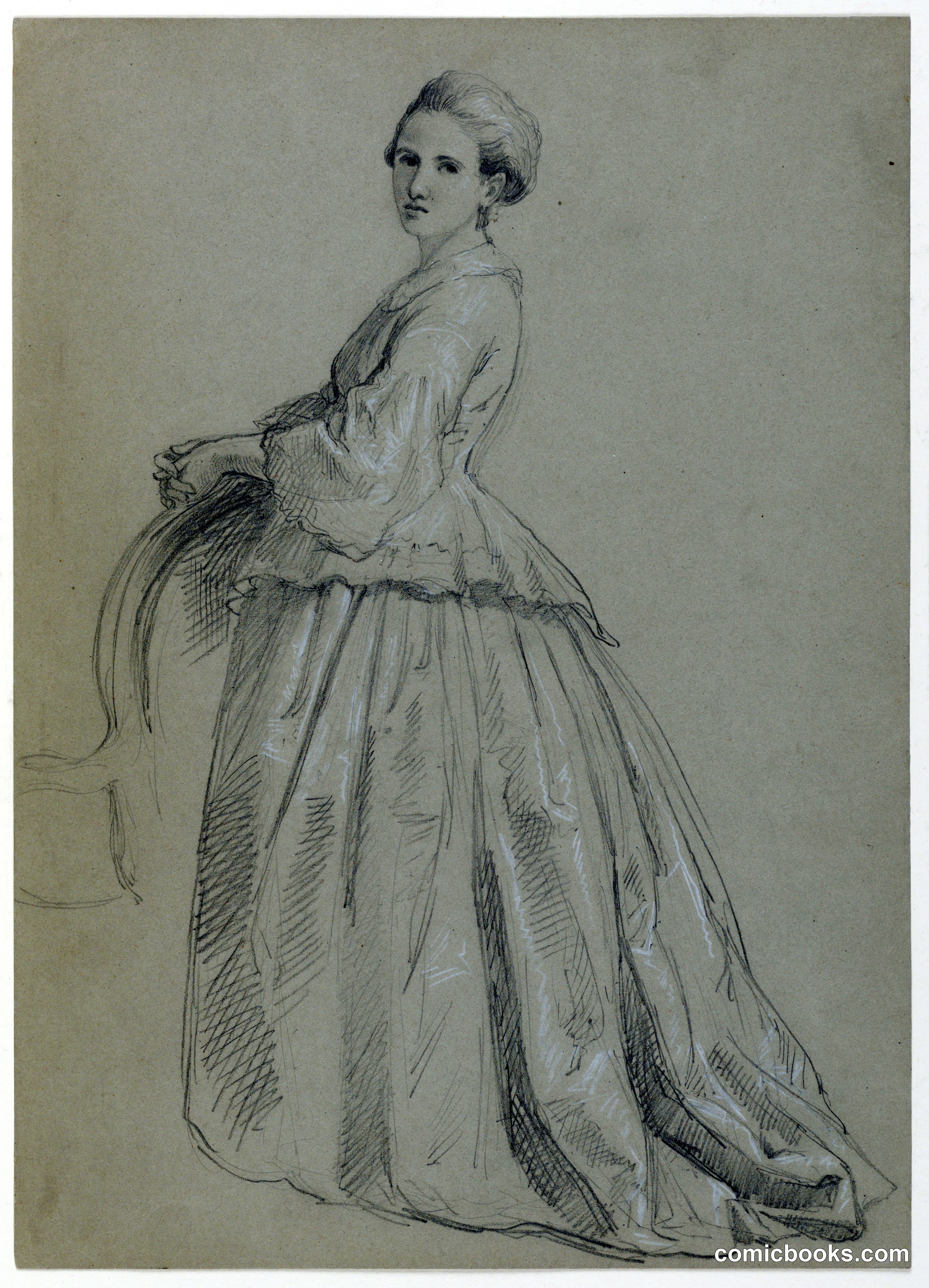 Study of Sophia Chew for 'The Republican Court'