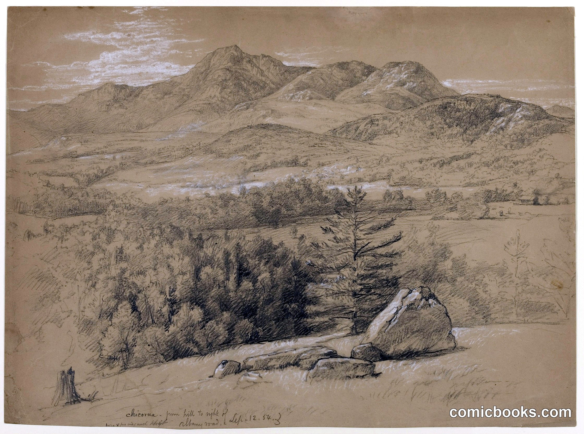 View of Mount Chocorua, from Hill to Right of Albany Road