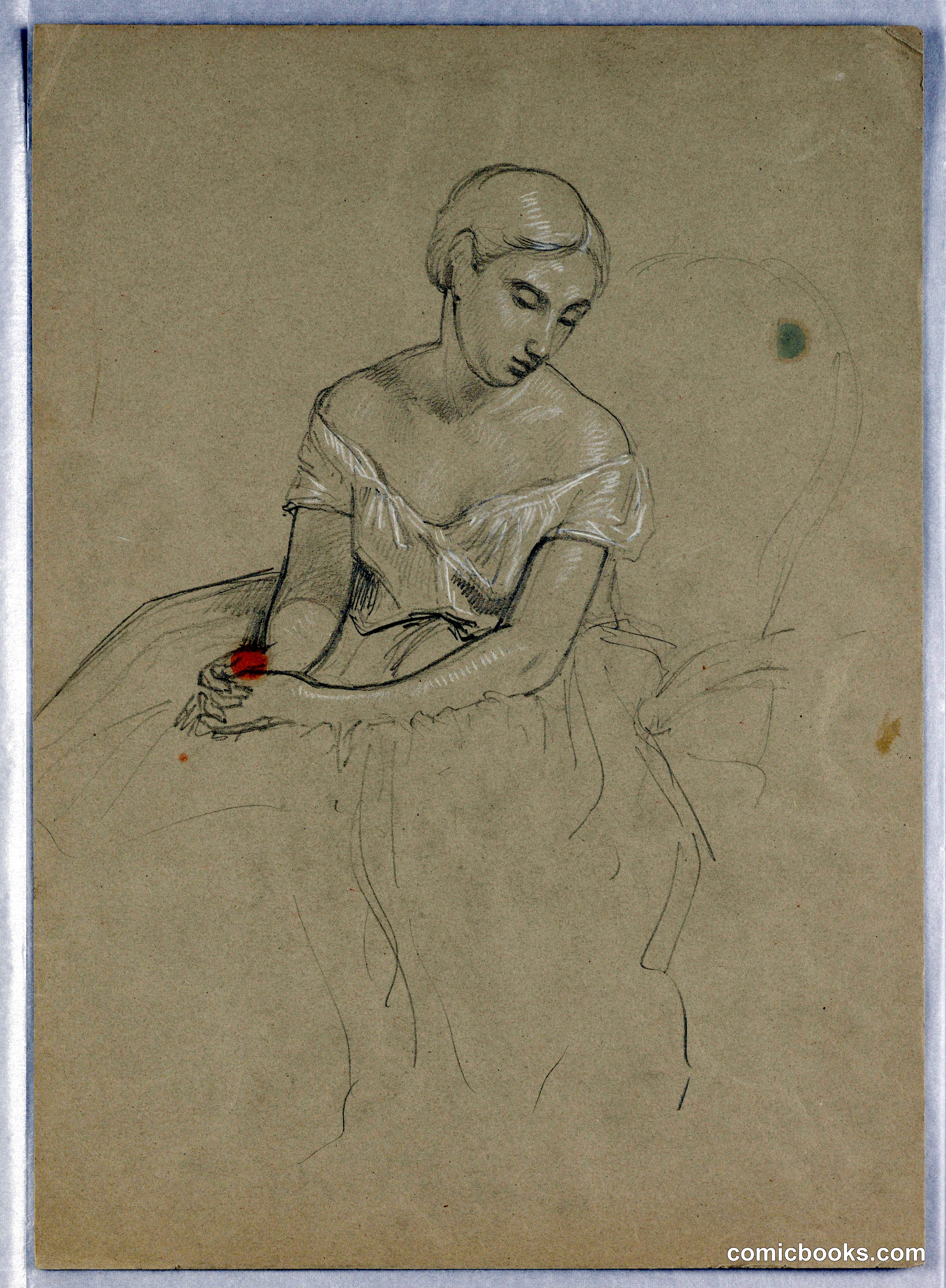 Study for 'Martha Washington Reception'