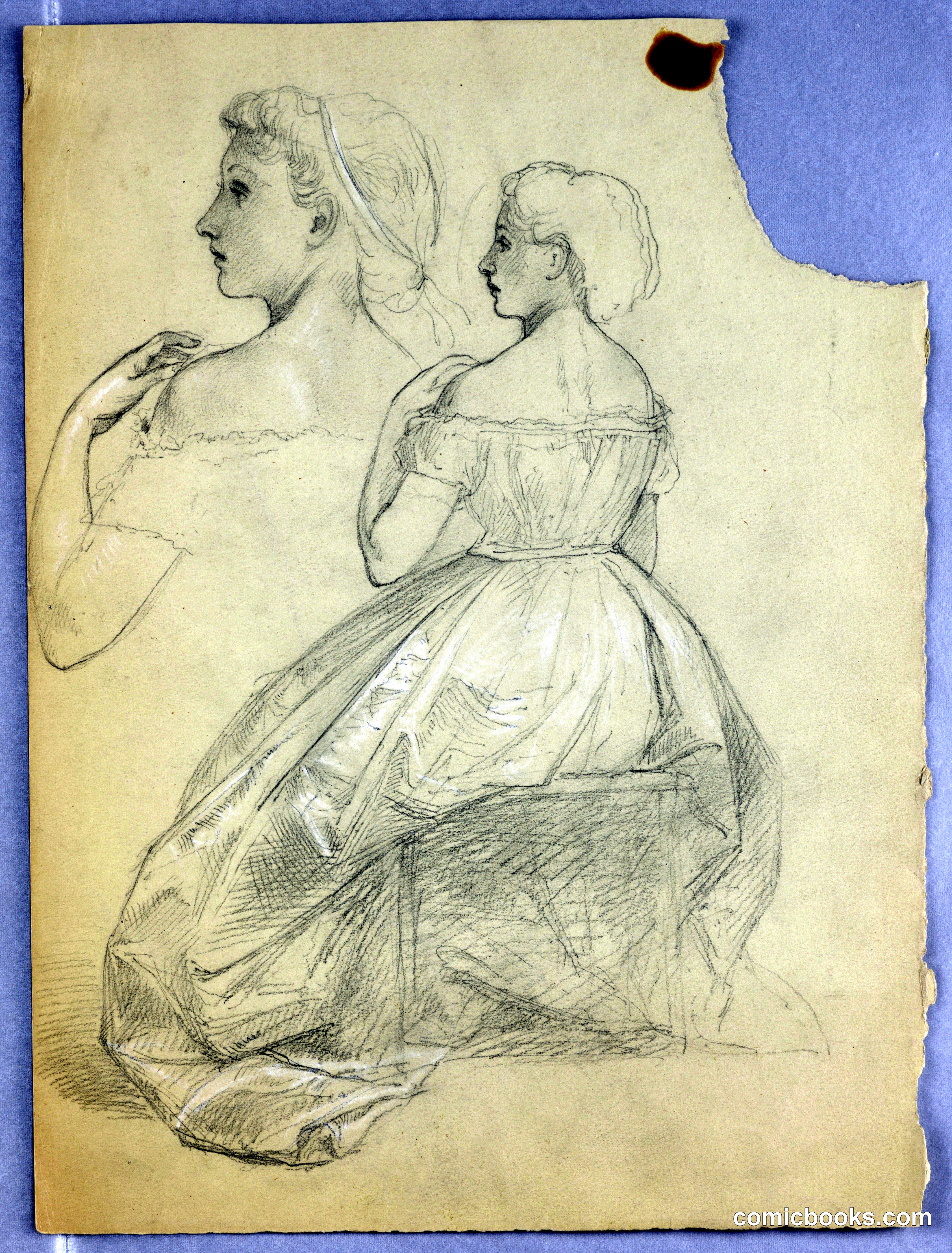 Study of Seated Woman for 'Titian Showing the Entombment to Charles V and Clement VII'