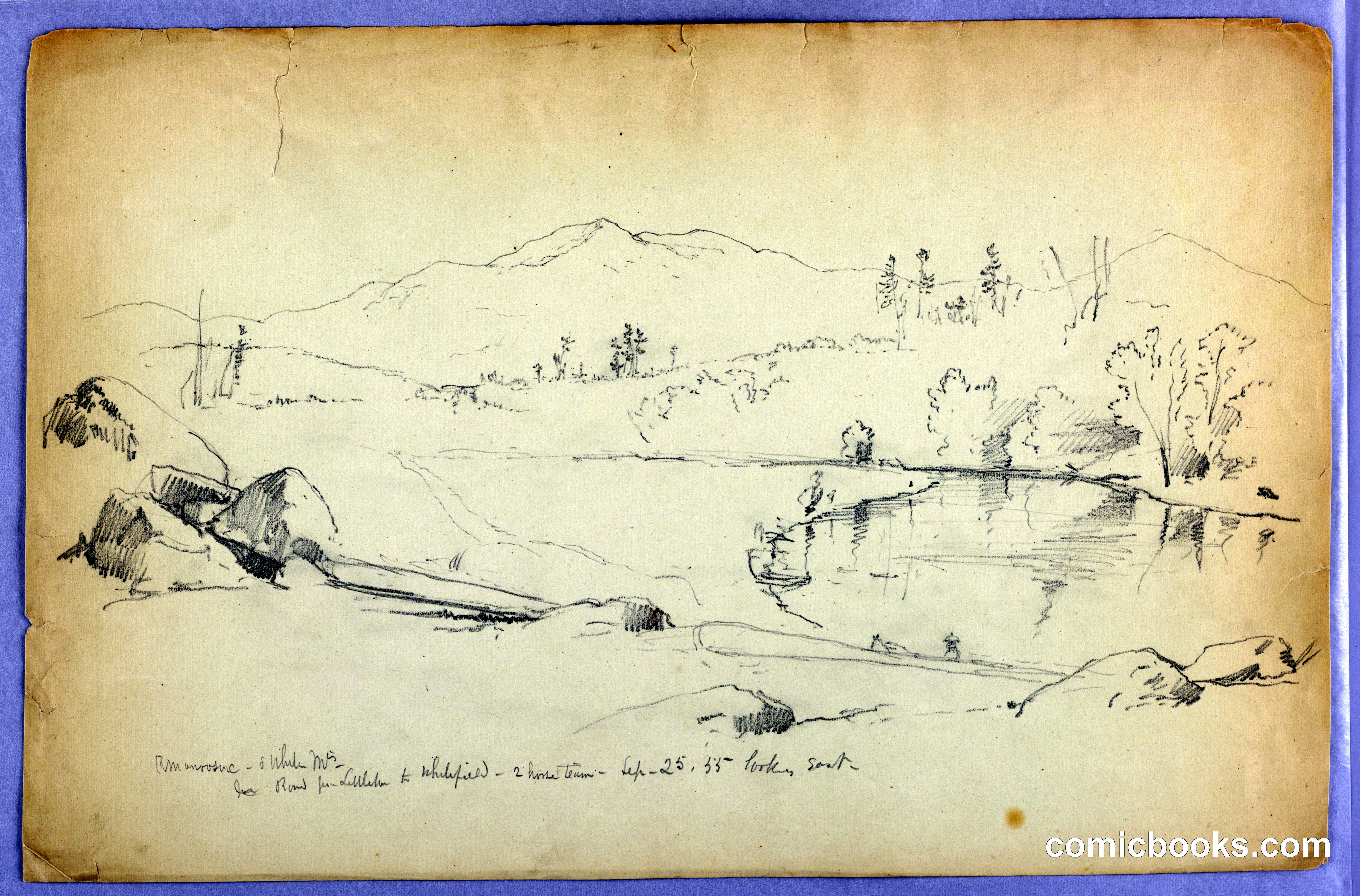Ammonoosuc River and White Mountains, N.H.