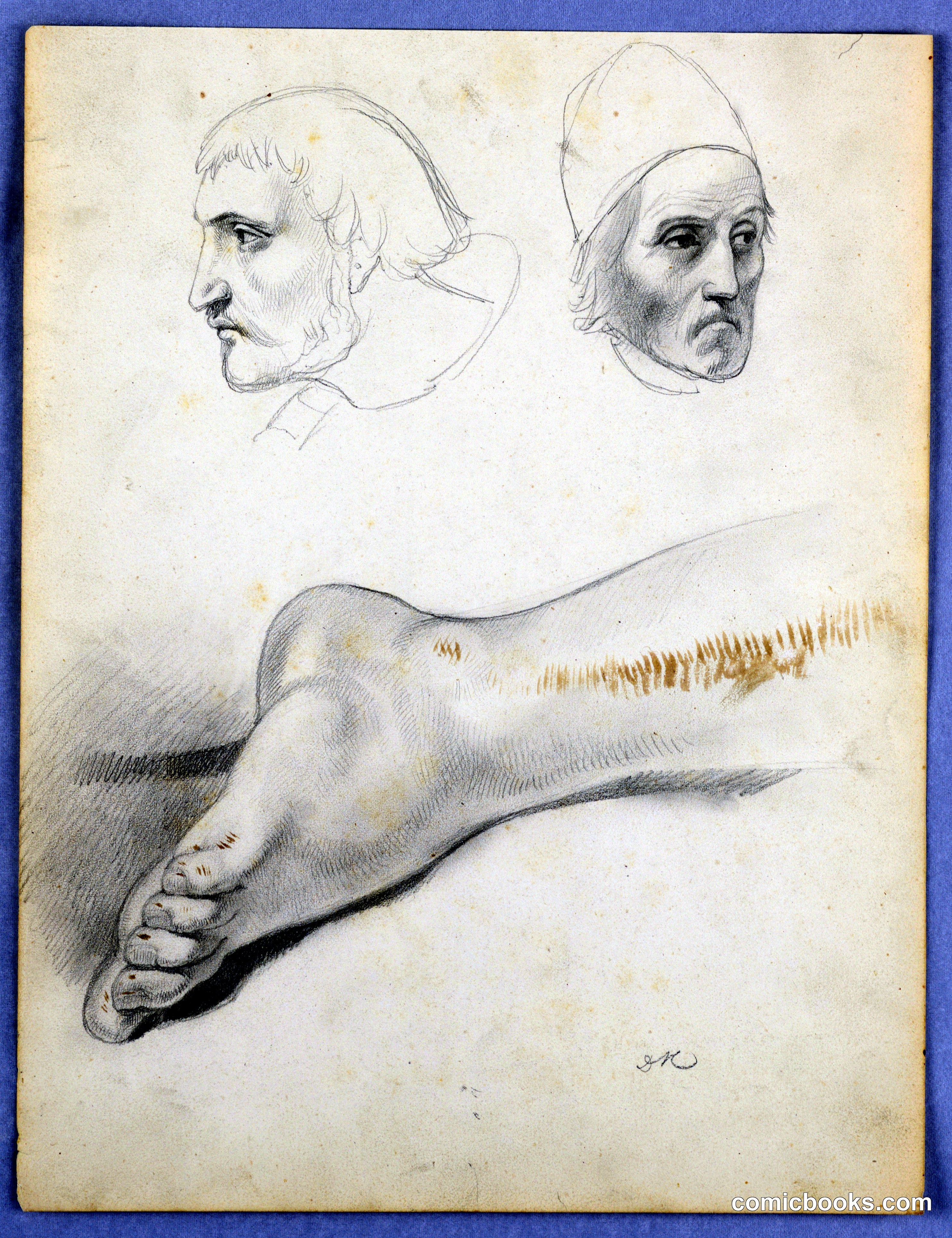 Studies of a Right Foot, Two Heads