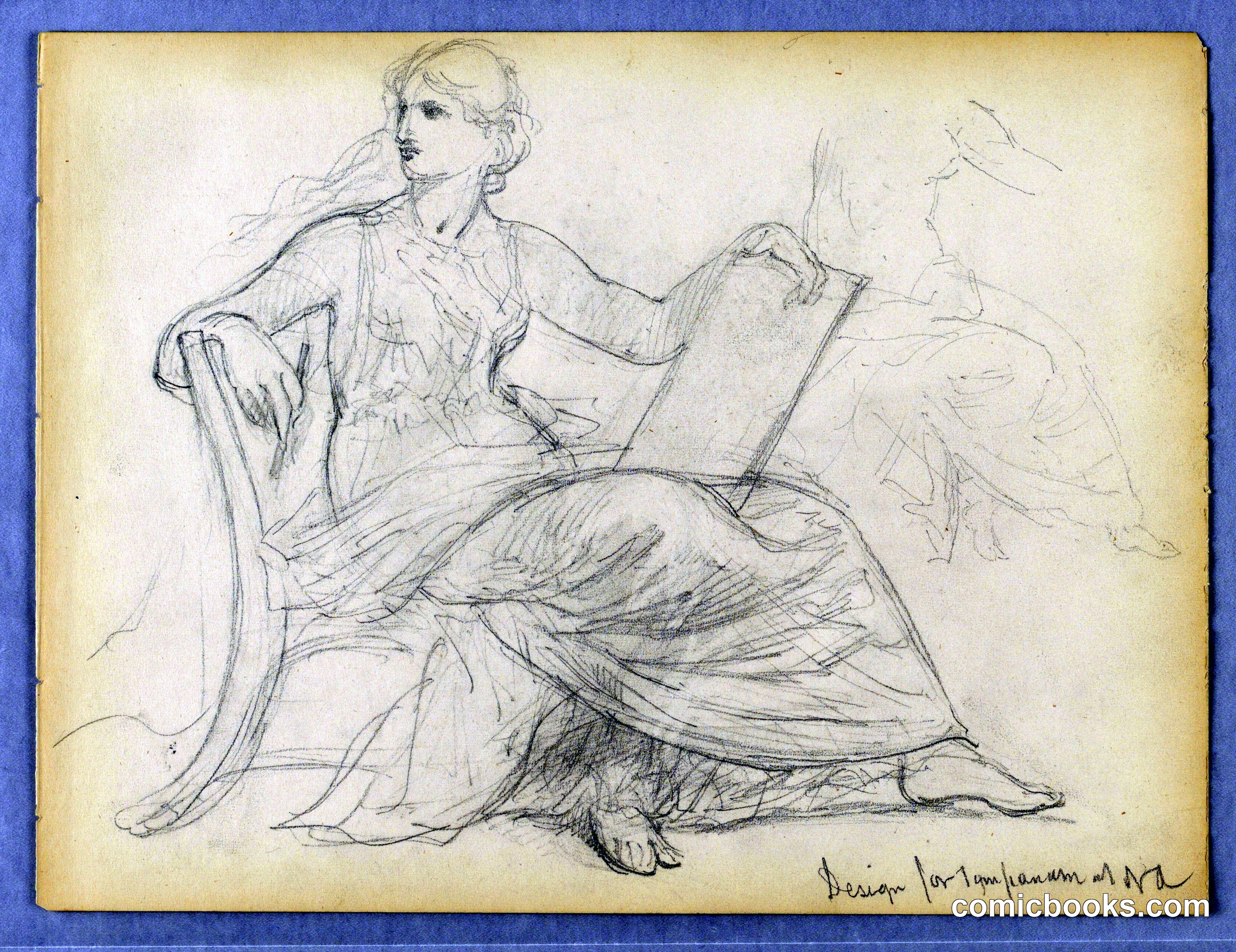 Study of Seated Woman for National Academy of Design Tympanum