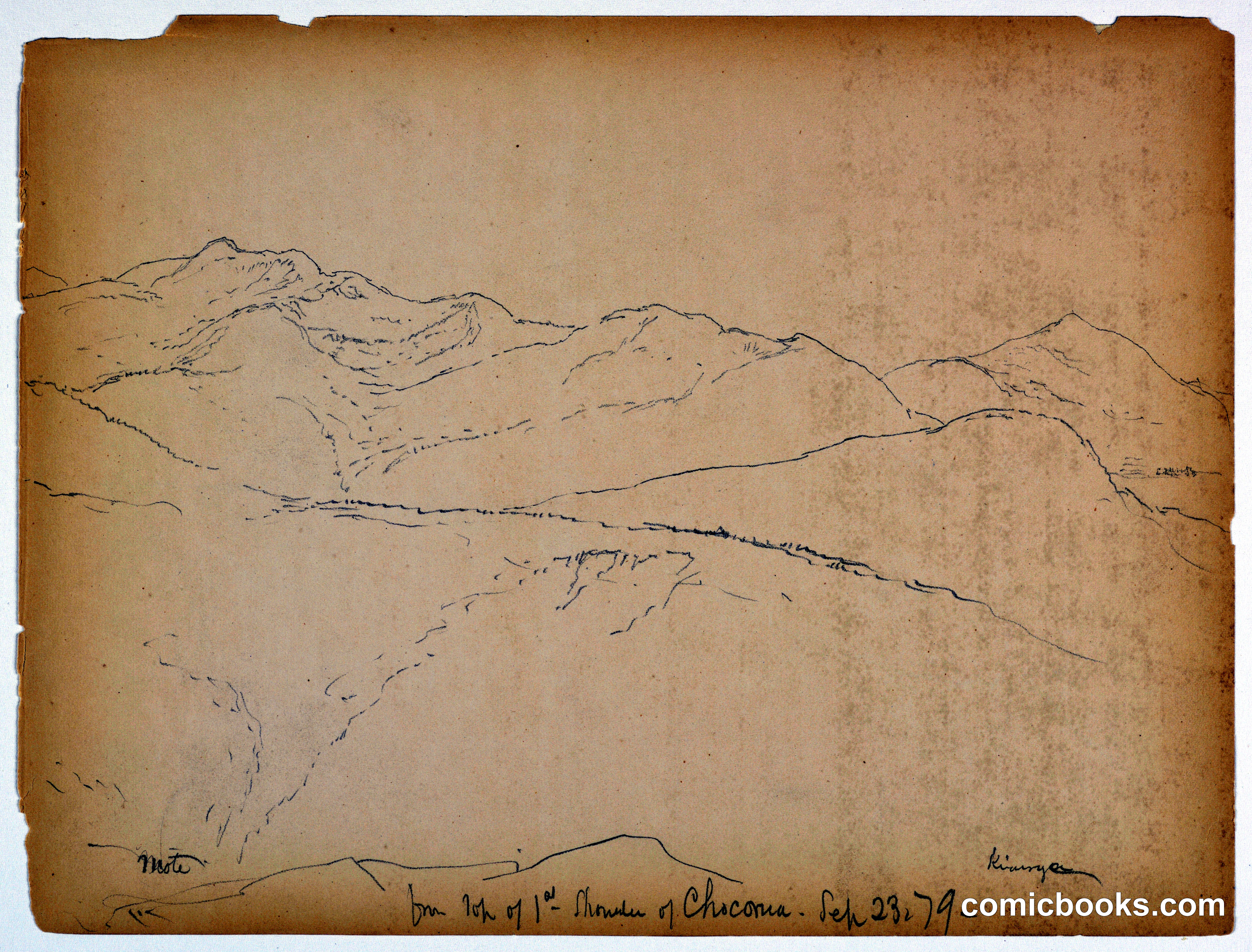 Sketch from Shoulder of Mount Chocorua