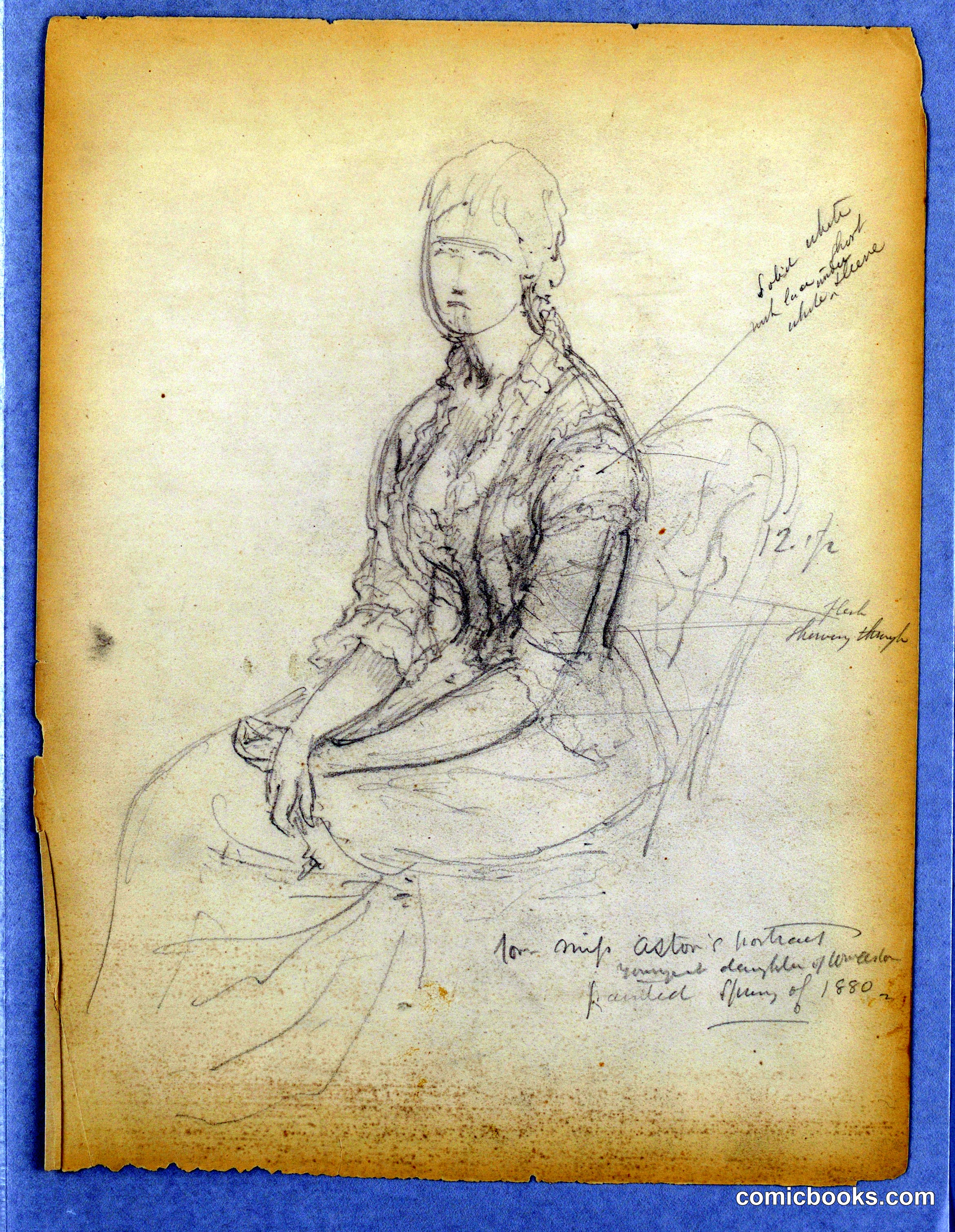Sketch for Portrait of Miss Astor