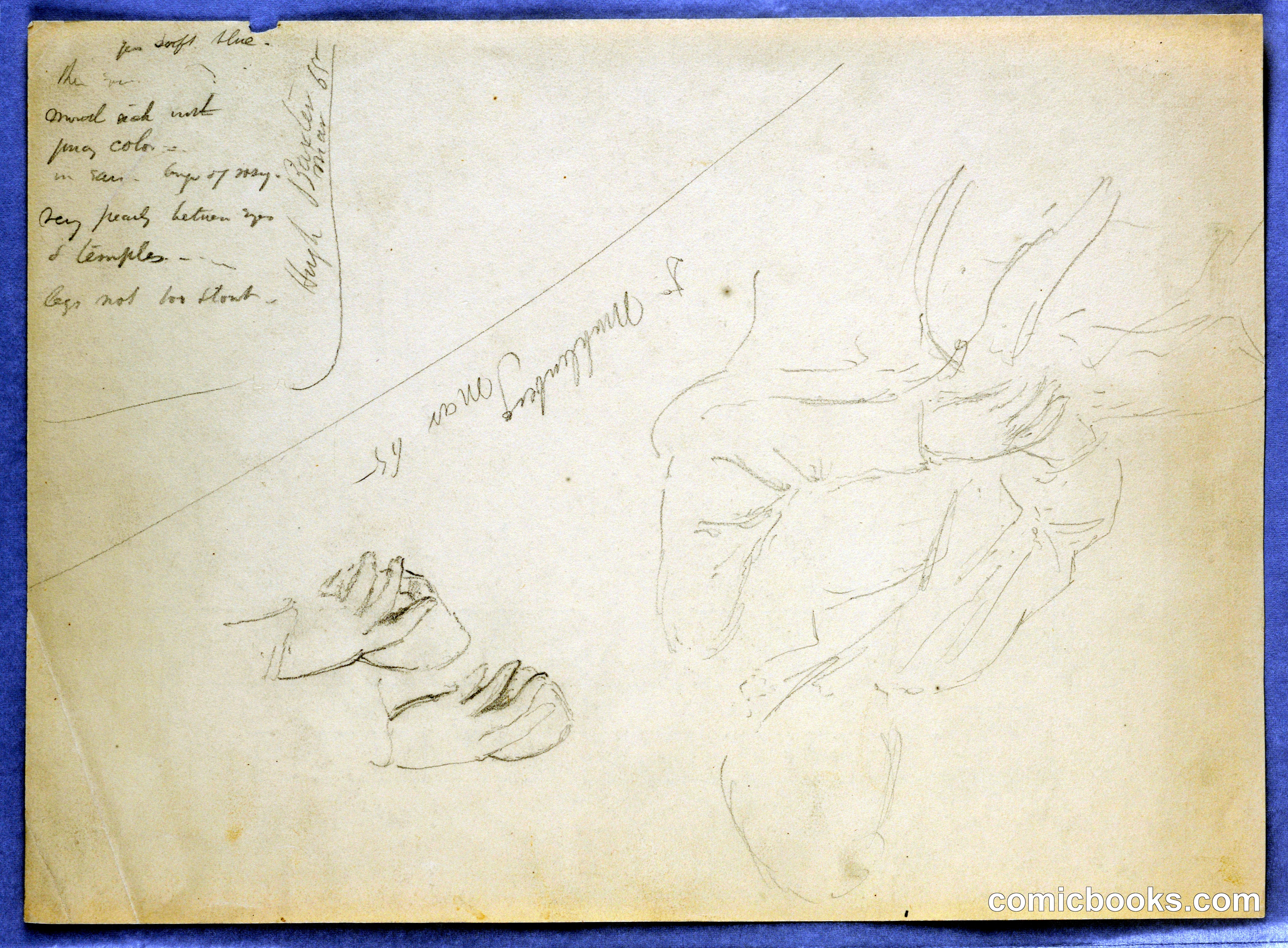 Sketch for Portrait of Dr. Muhlenberg, Notes on Hugh Baxter
