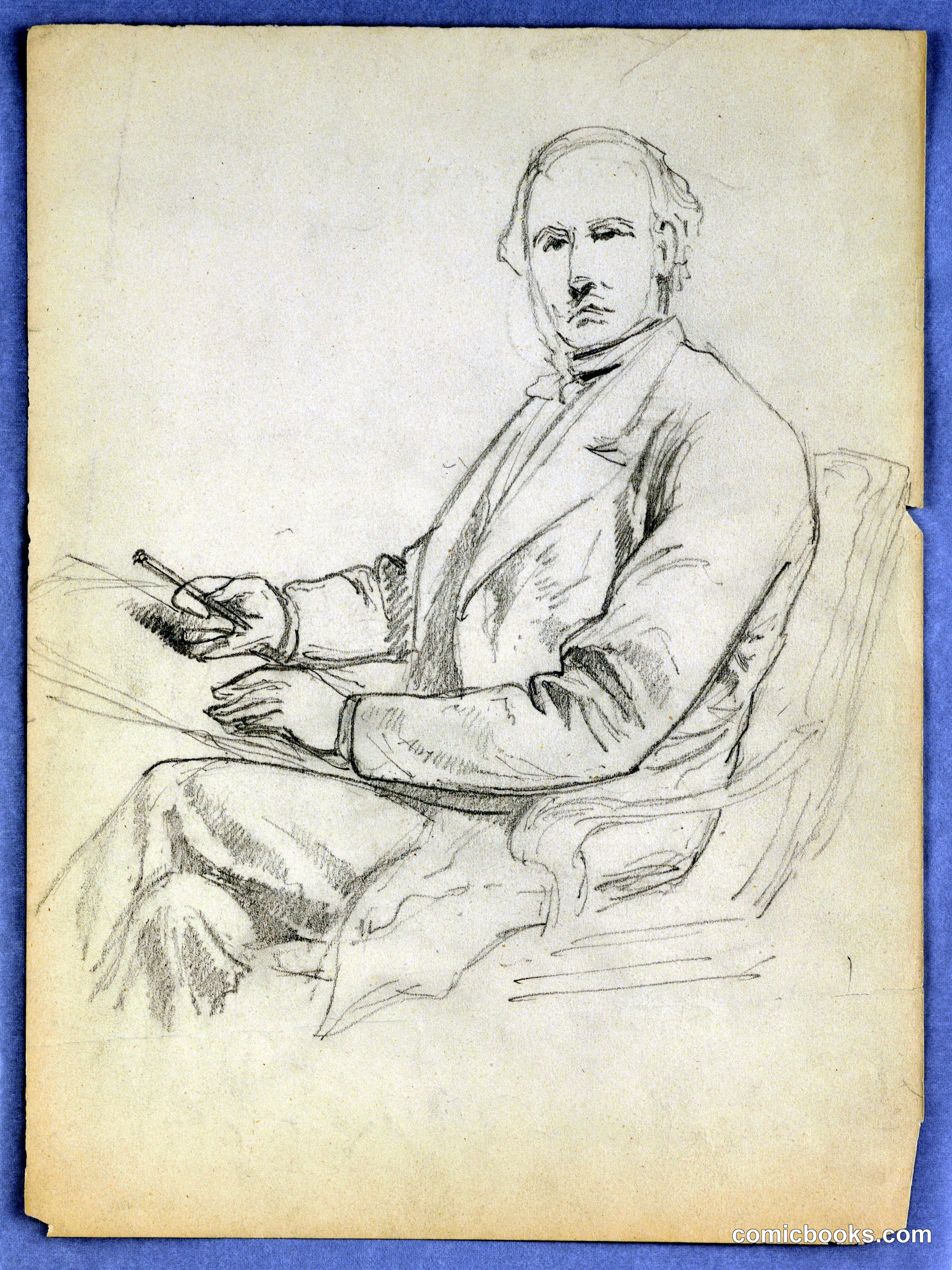 Sketch for Portrait of a Seated Man