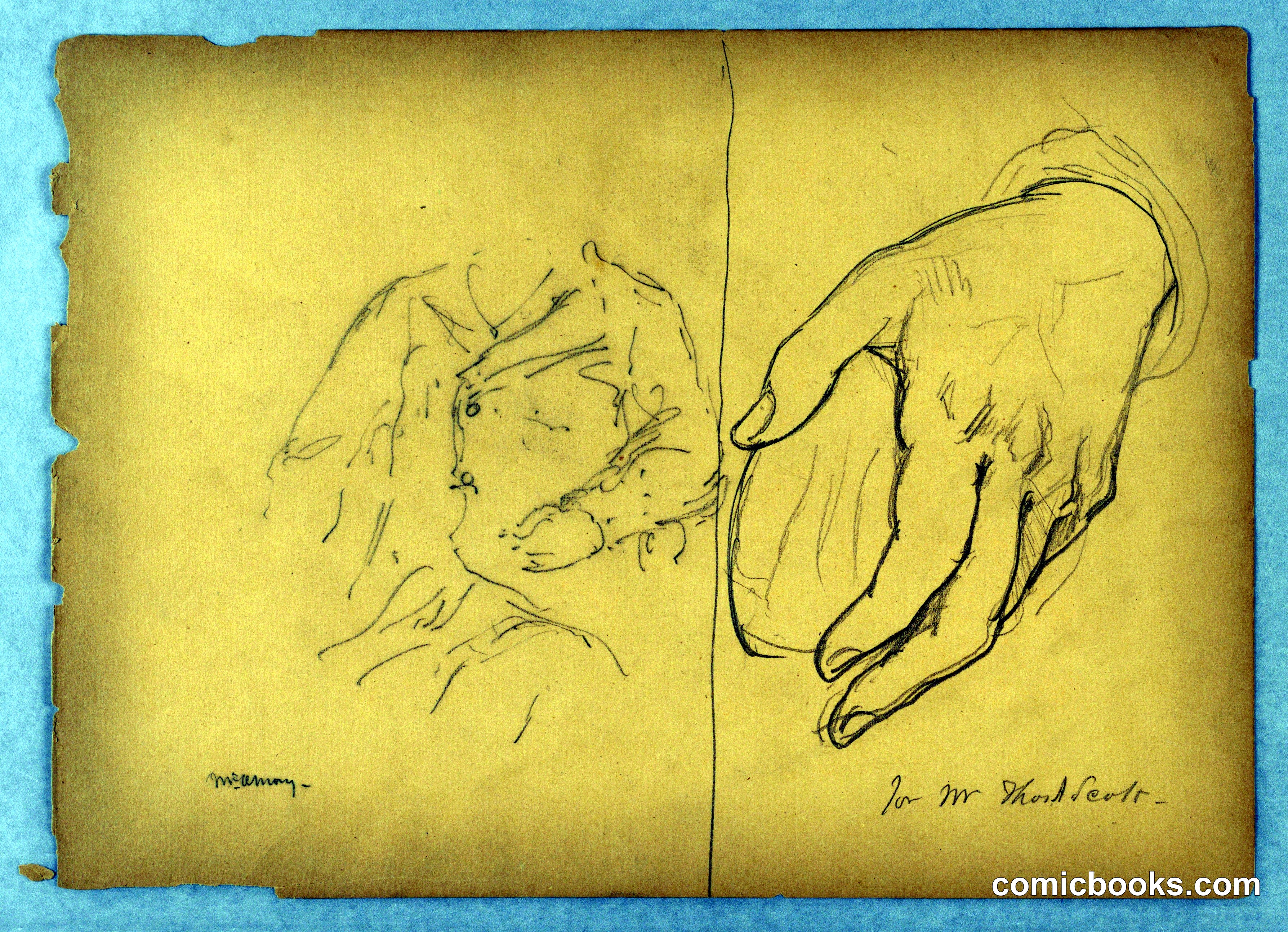 Sketches for Portraits of William Amory and Thomas A. Scott