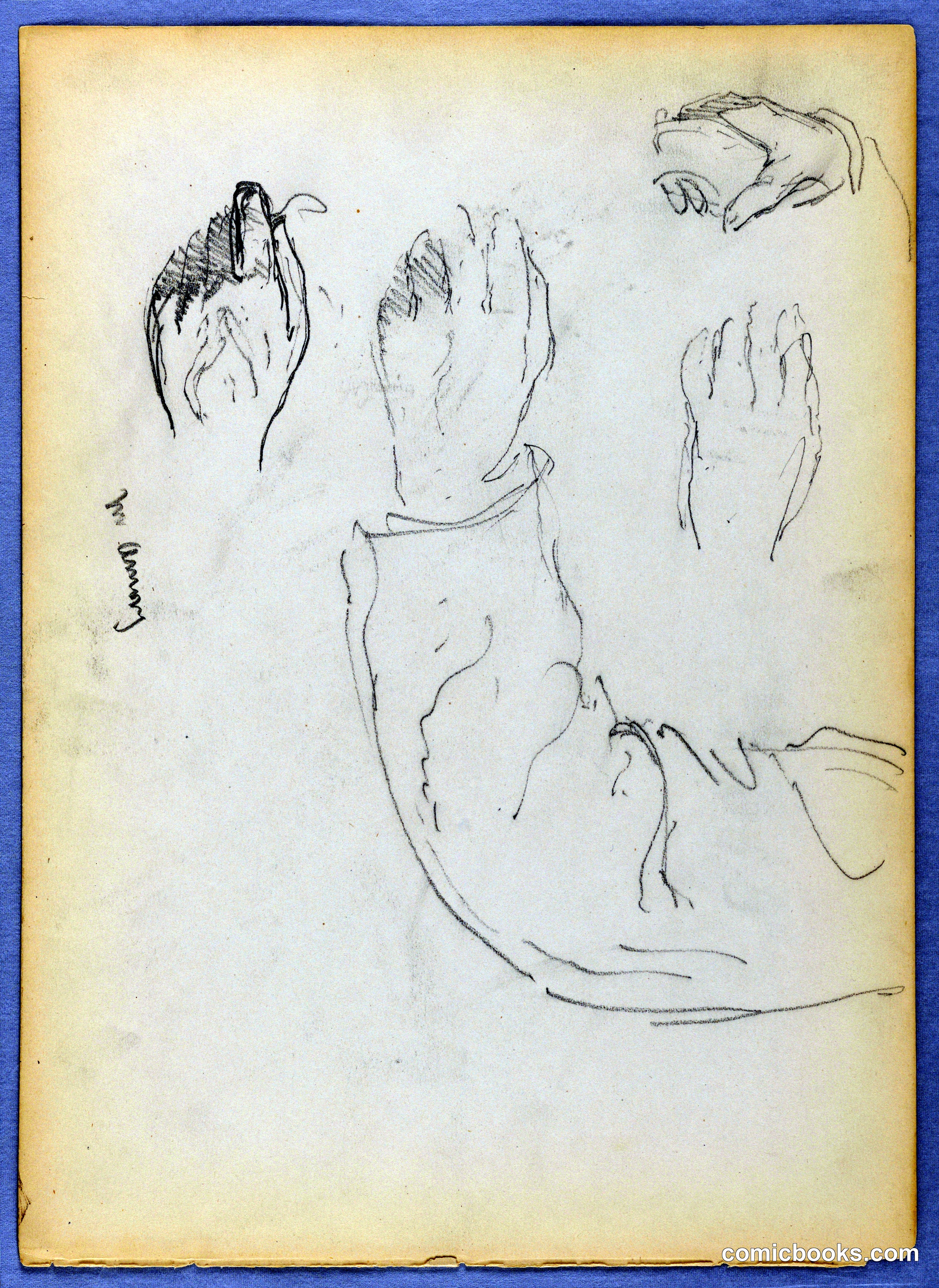 Sketches of Hands for Portrait of William Amory