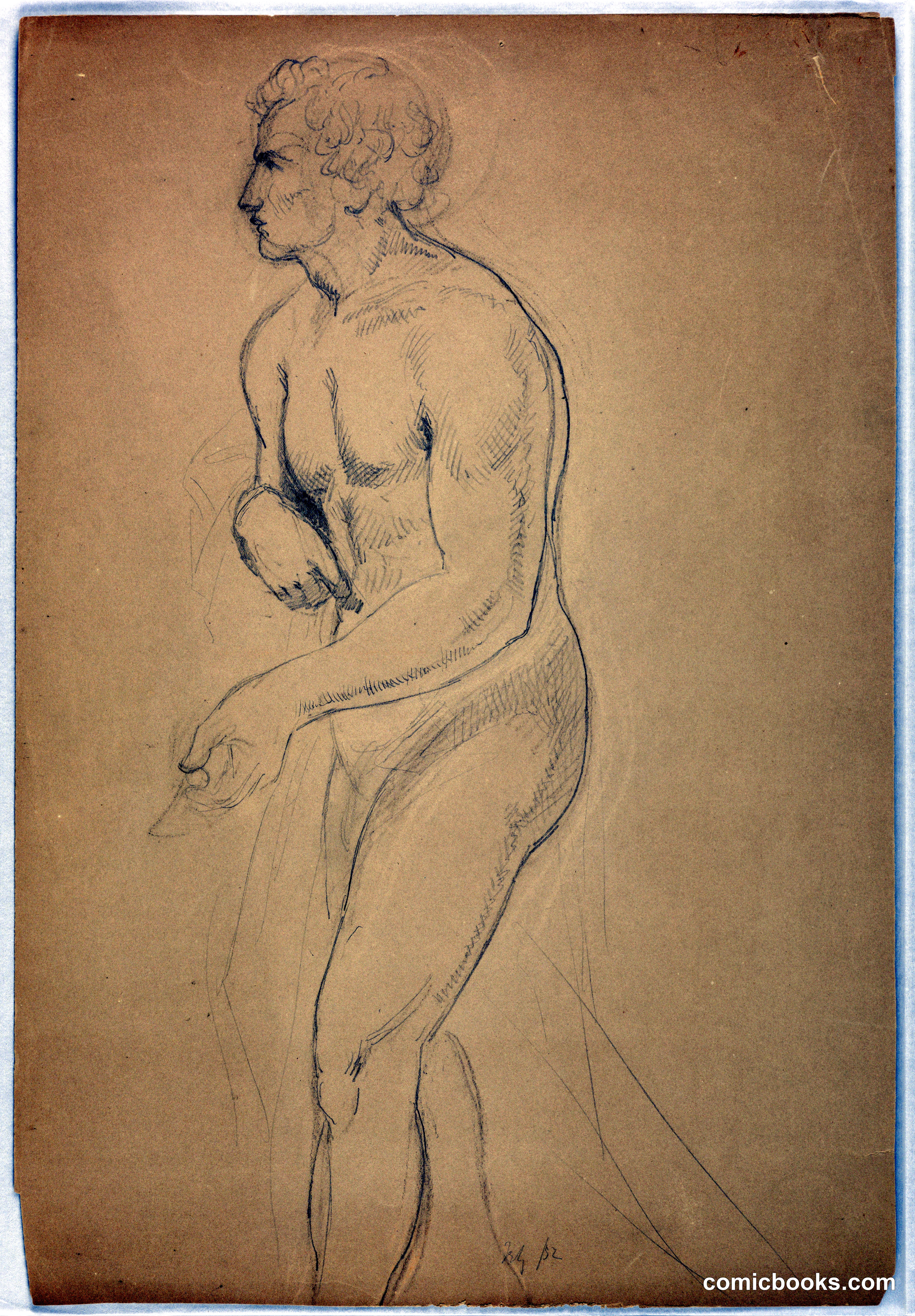 Study of a Male Nude for 'Tribute Money'