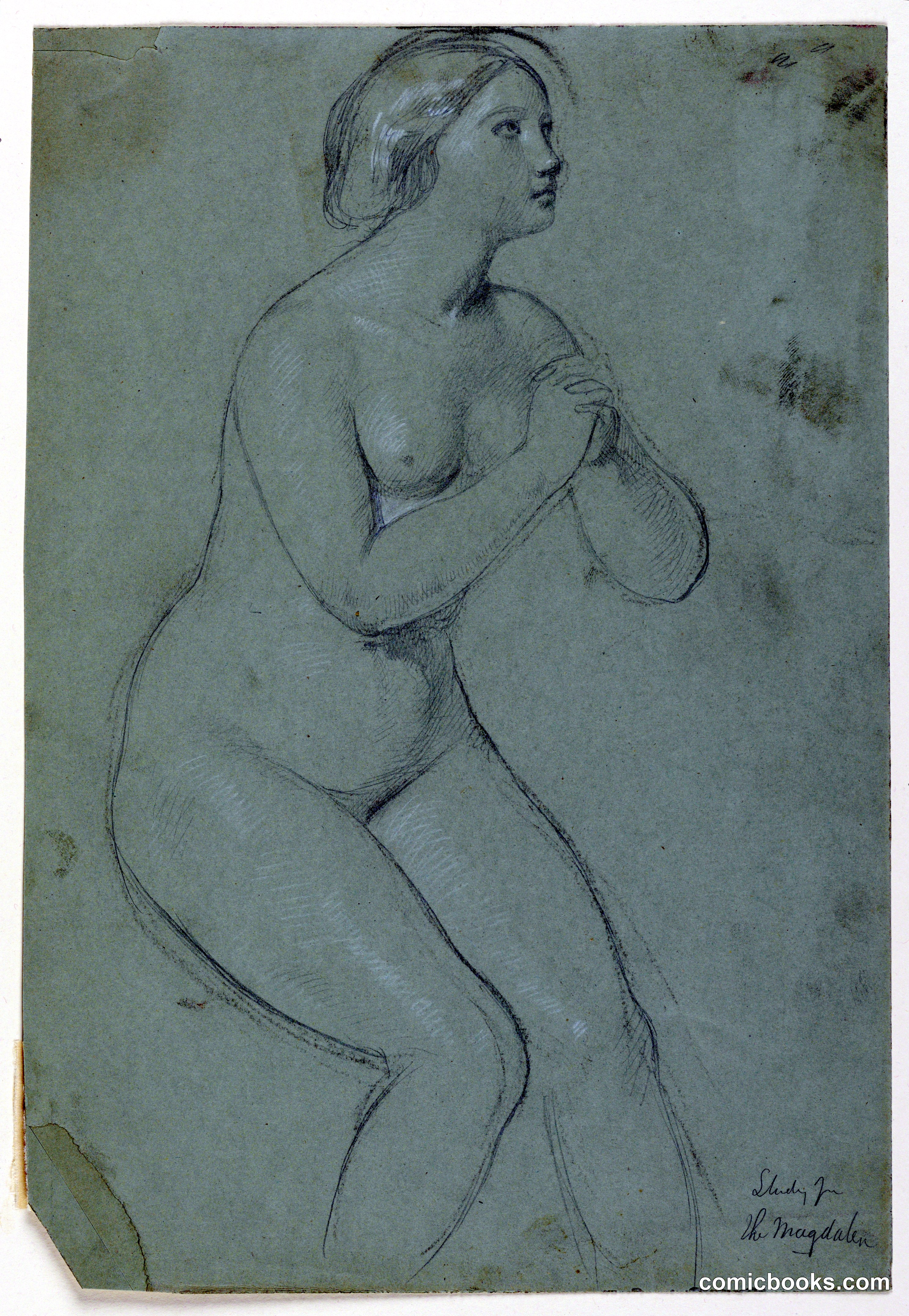Female Nude Study for 'A Magdalen'