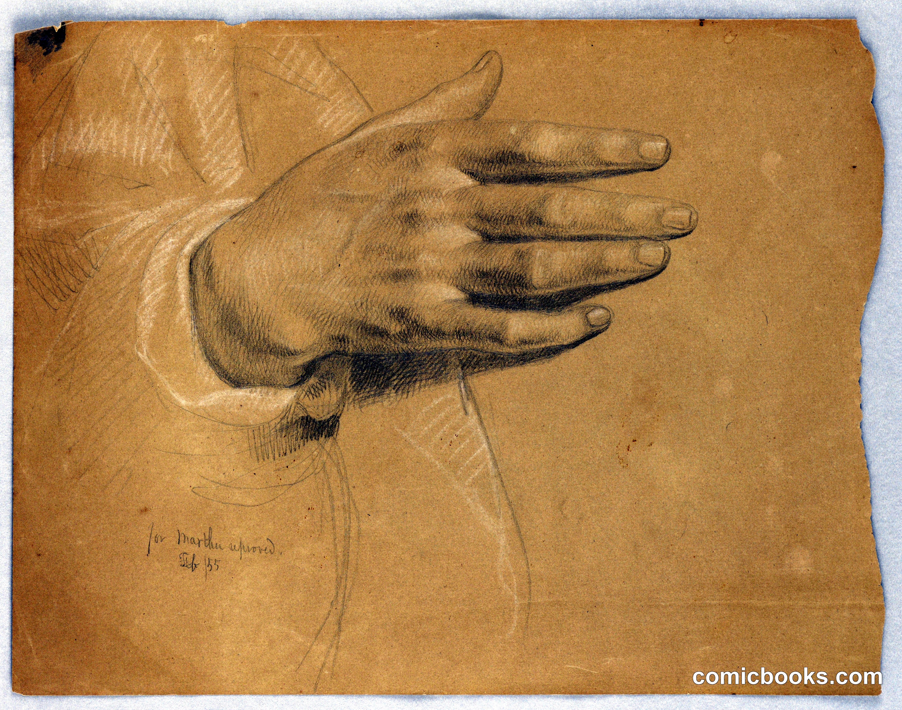Study of Hand for "Martha Reproved"