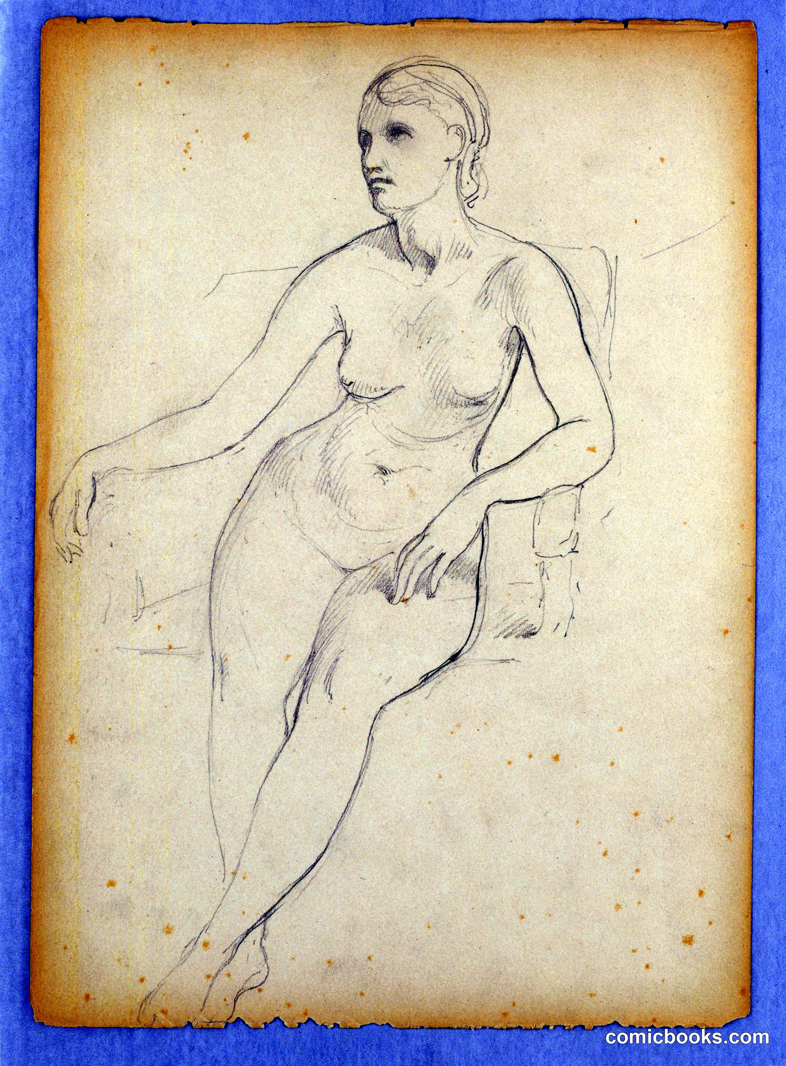 Seated Nude Study for Portrait of Helen Hamersley