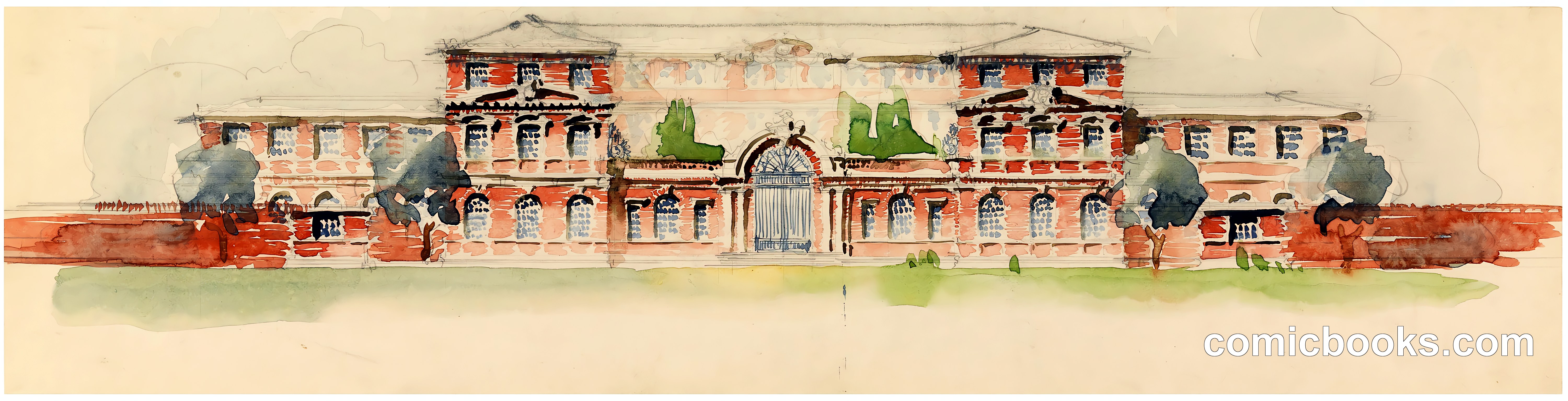 Hearst School for Girls: Elevation of Main Building