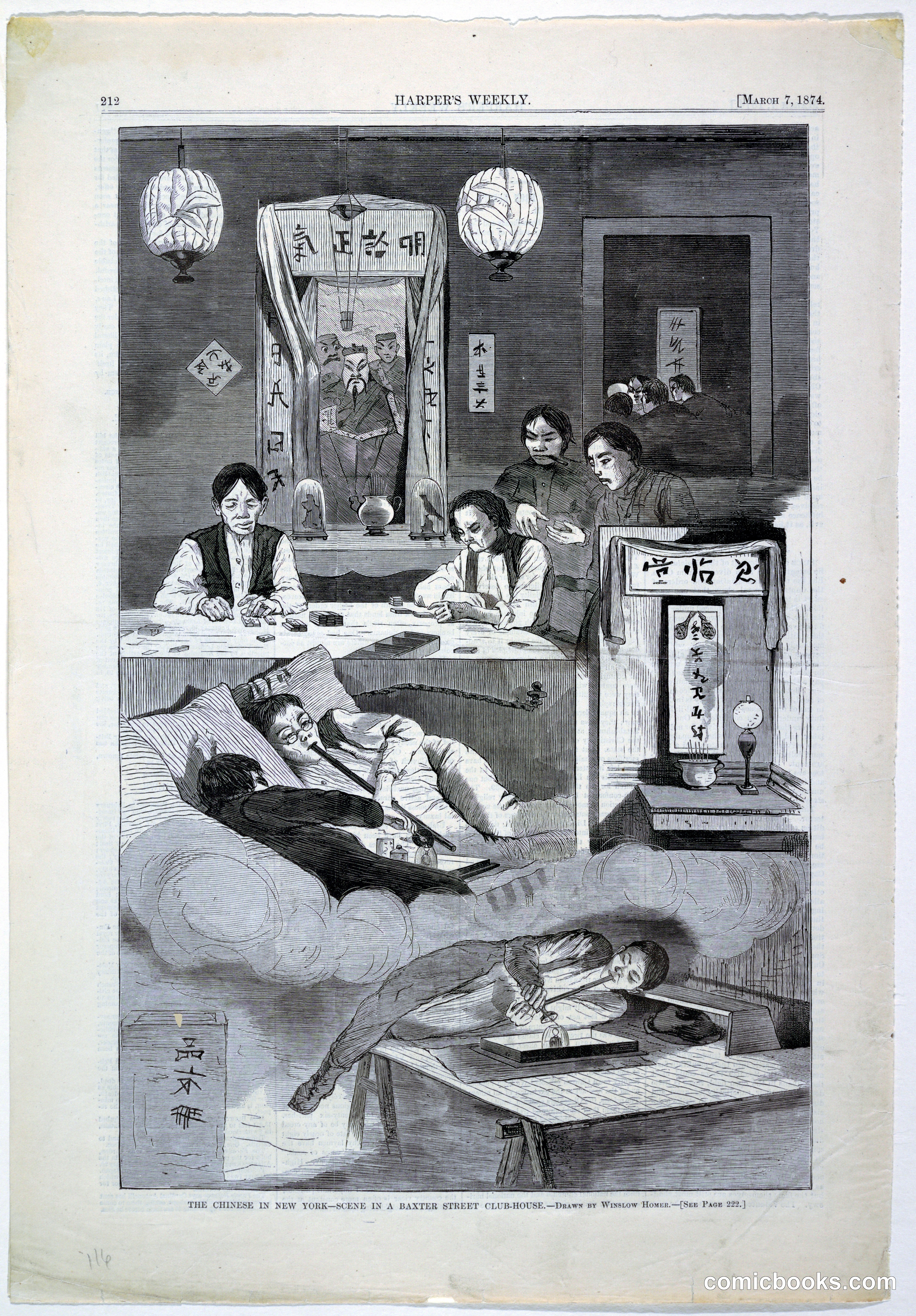 The Chinese in New York—Scene in a Baxter Street Club-House