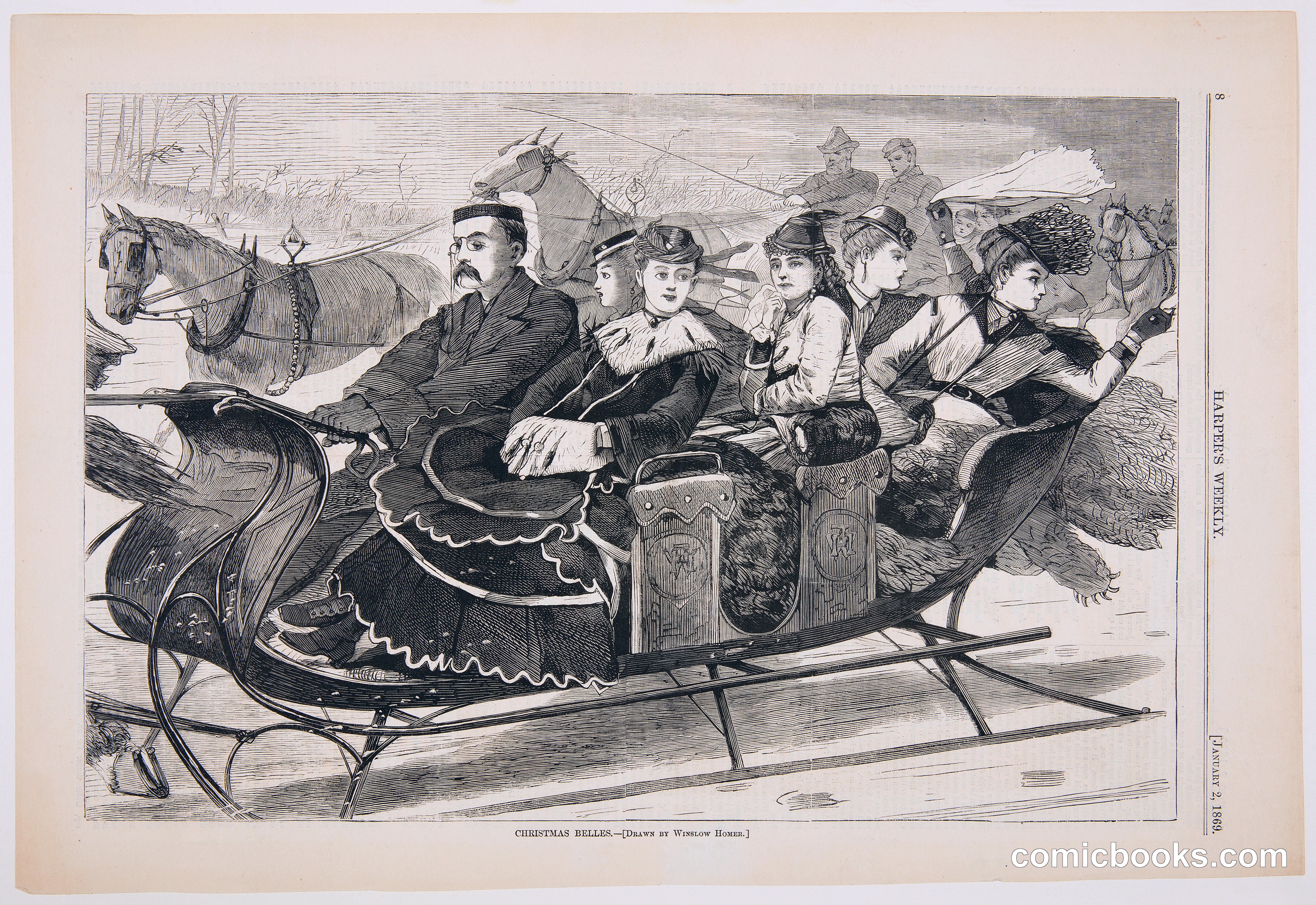 Christmas Belles (Drawn at Winslow Homer's)