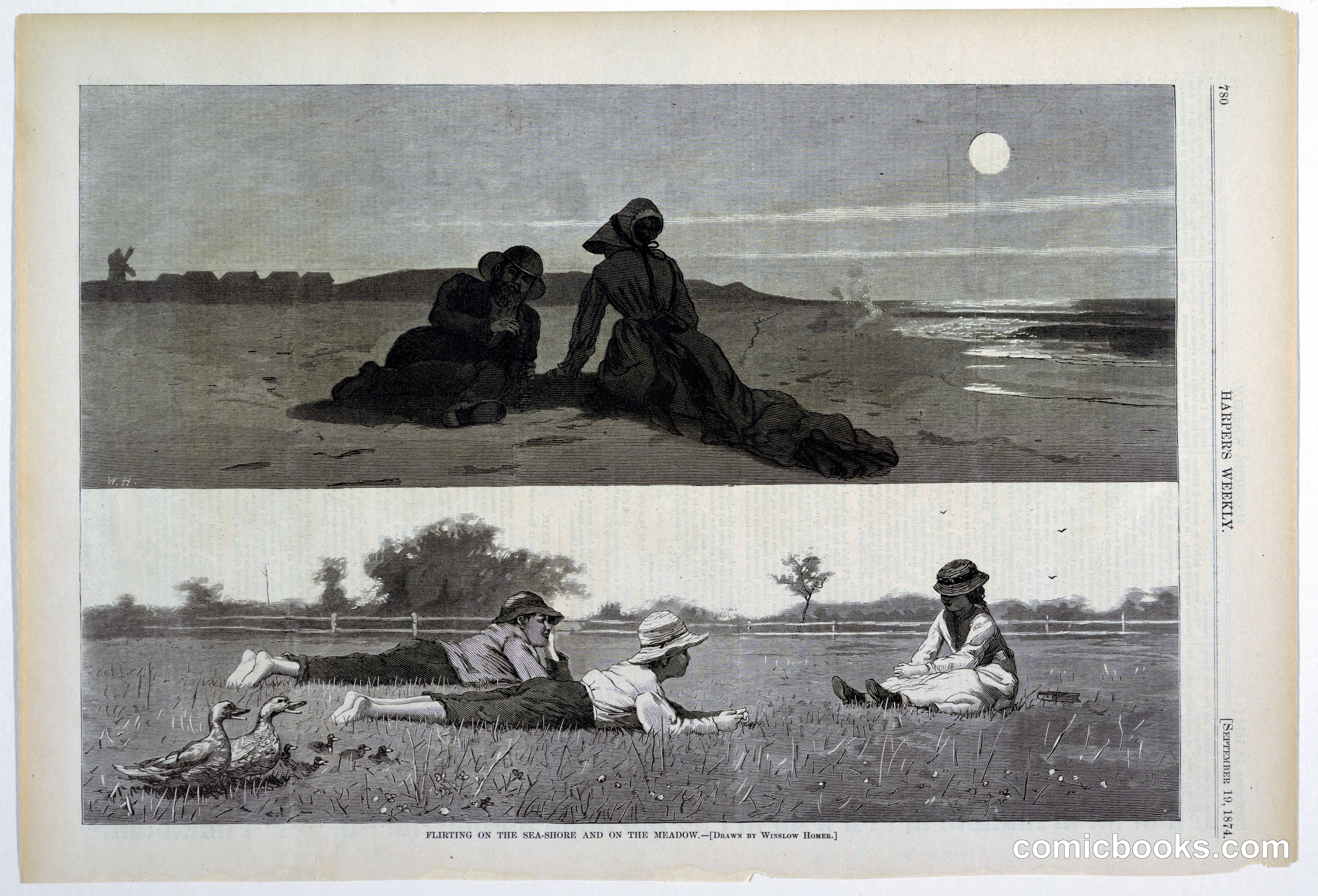 Flirting on the Sea-Shore and on the Meadow